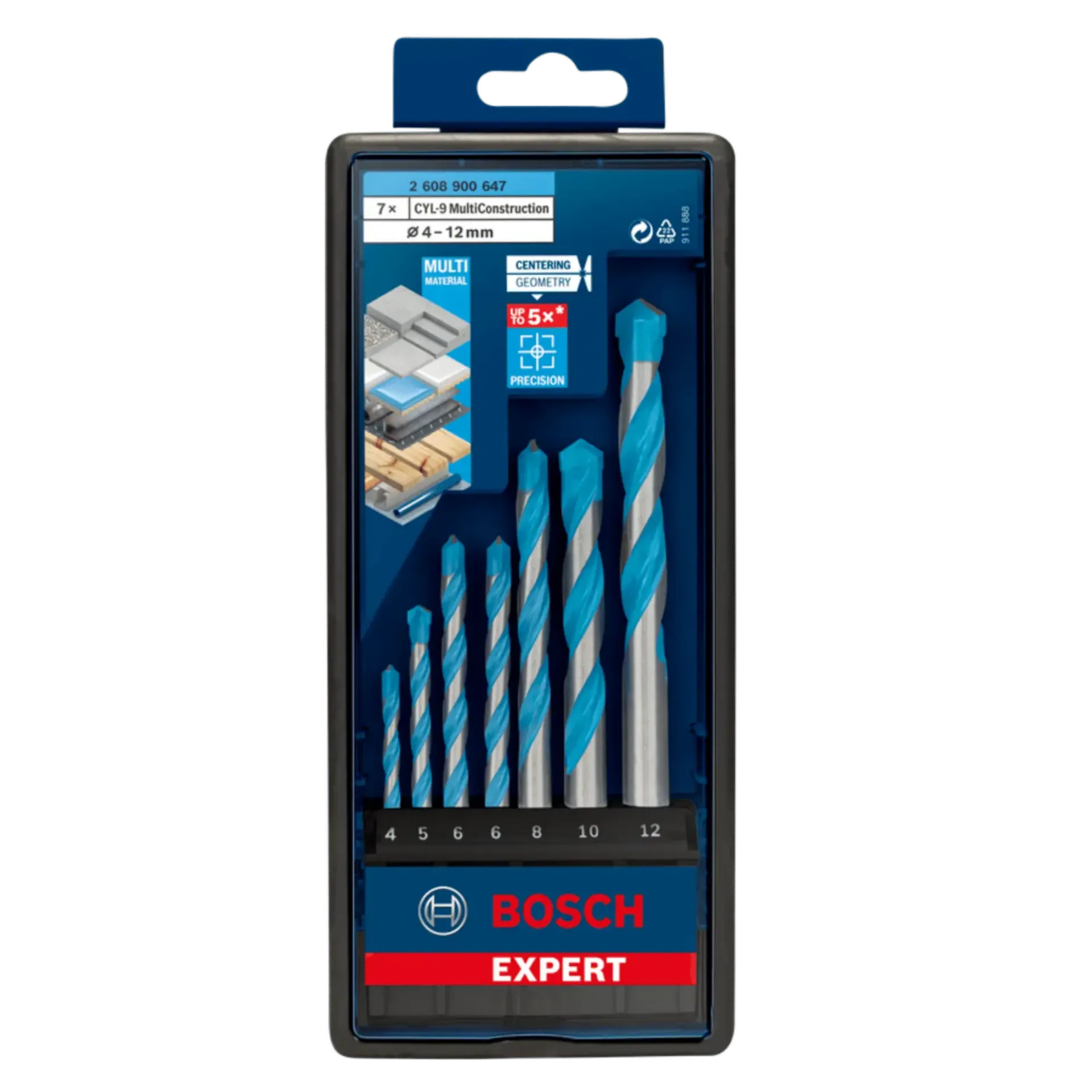 Ensemble de 7 forets universels Expert CYL-9 Multi 4/5/6/8/10/12 - 2608900647 Ensemble de 7 forets universels Expert CYL-9 Multi 4/5/6/8/10/12 - 2608900647