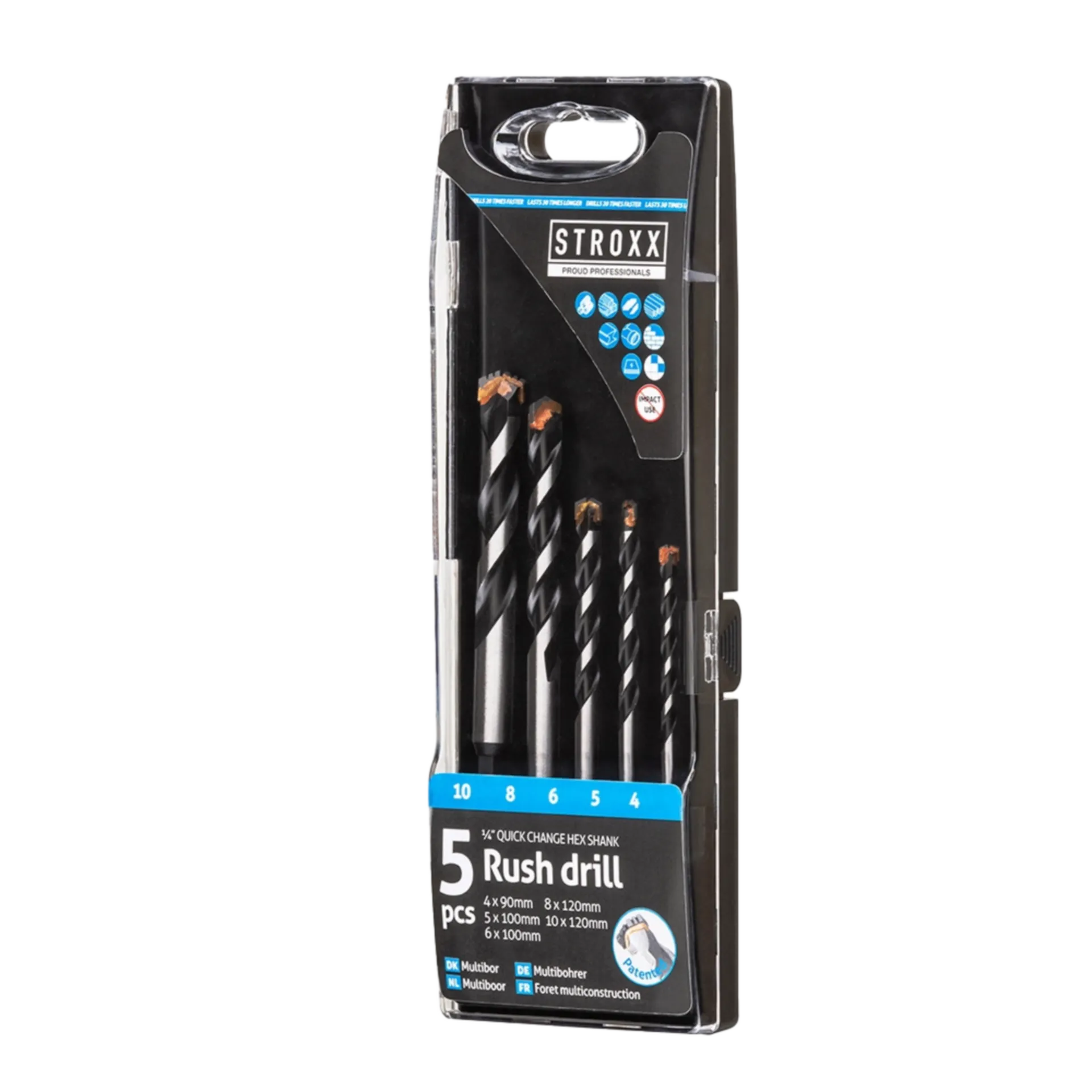 Ensemble Multi Drill Rush (4, 5, 6, 8, 10 mm)