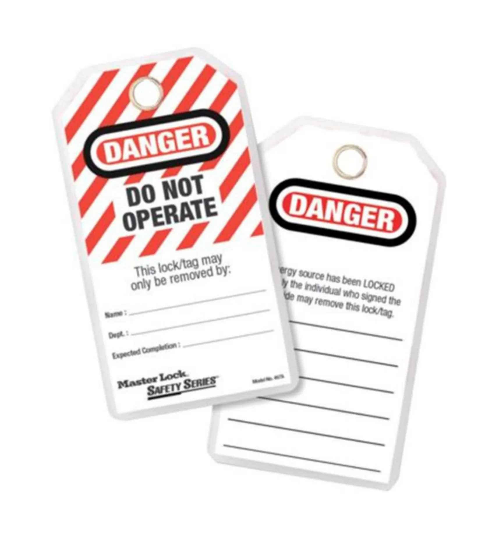 LOCKOUT-TAGS DANGER -DO NOT OPERATE MASTERLOCK 497A (1 ZAK = 12STK)
