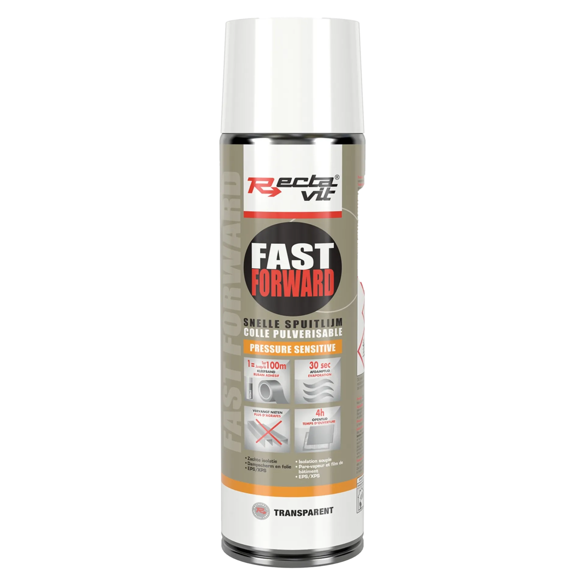1129 colle pulvérisable-colle contact fast forward transparent - boîte 500ml