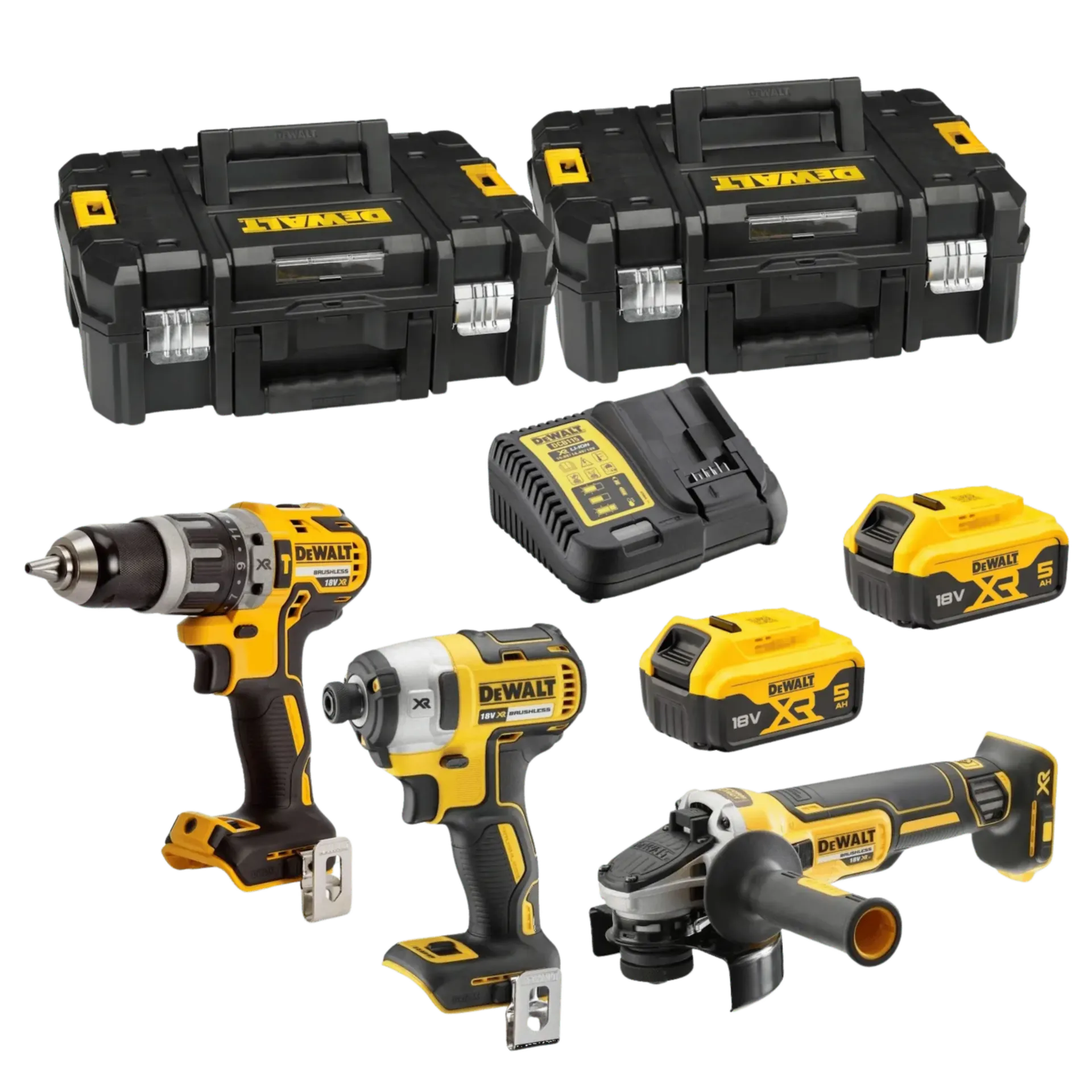 Combiset Accu 3-pack DCK384P2T (18V - 2 x 5 Ah Li-ion) Combiset Accu 3-pack DCK384P2T (18V - 2 x 5 Ah Li-ion)