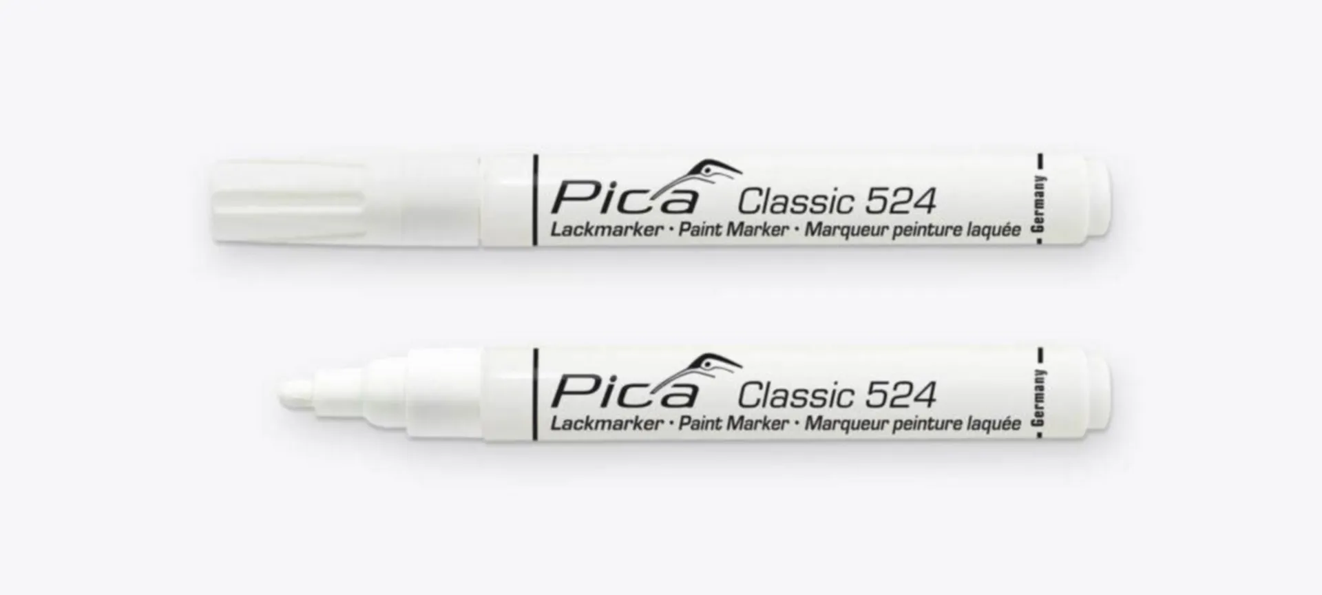 Pica 524/52 Marqueur peinture pointe ronde blanc (2-4 mm)