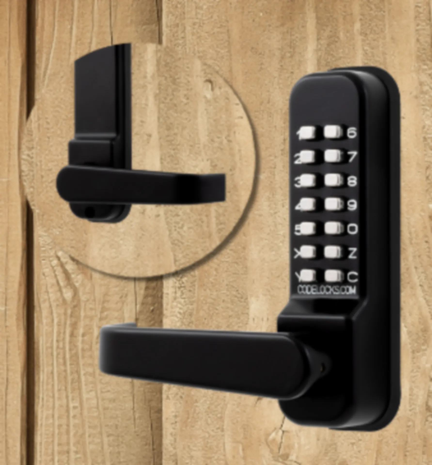 Serr à code mech CODELOCKS CL405 plaque avant & arrière code free marine noir