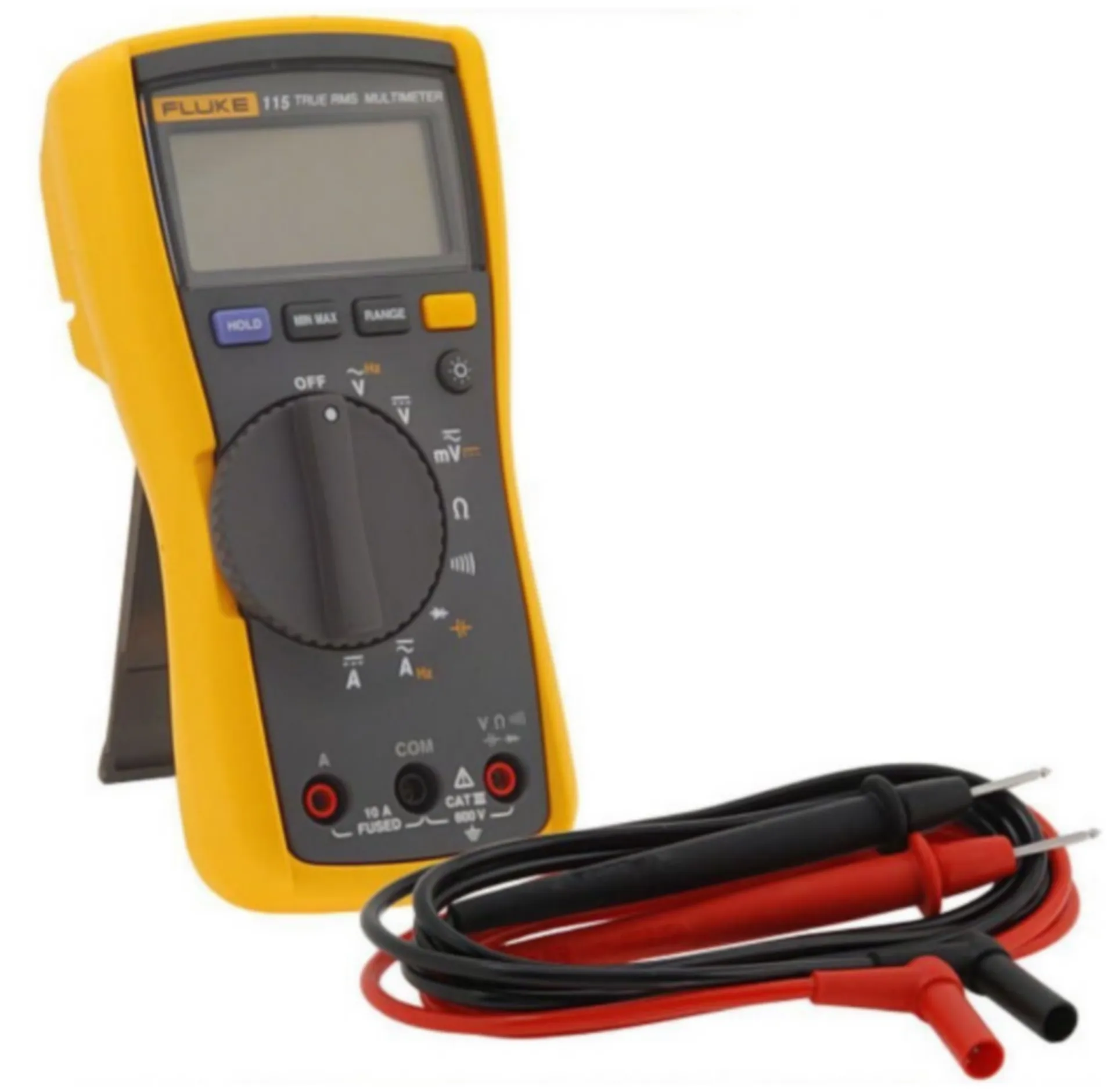 Fluke 115 Multimètre compact RMS (600 V AC DC, 10 A AC DC)