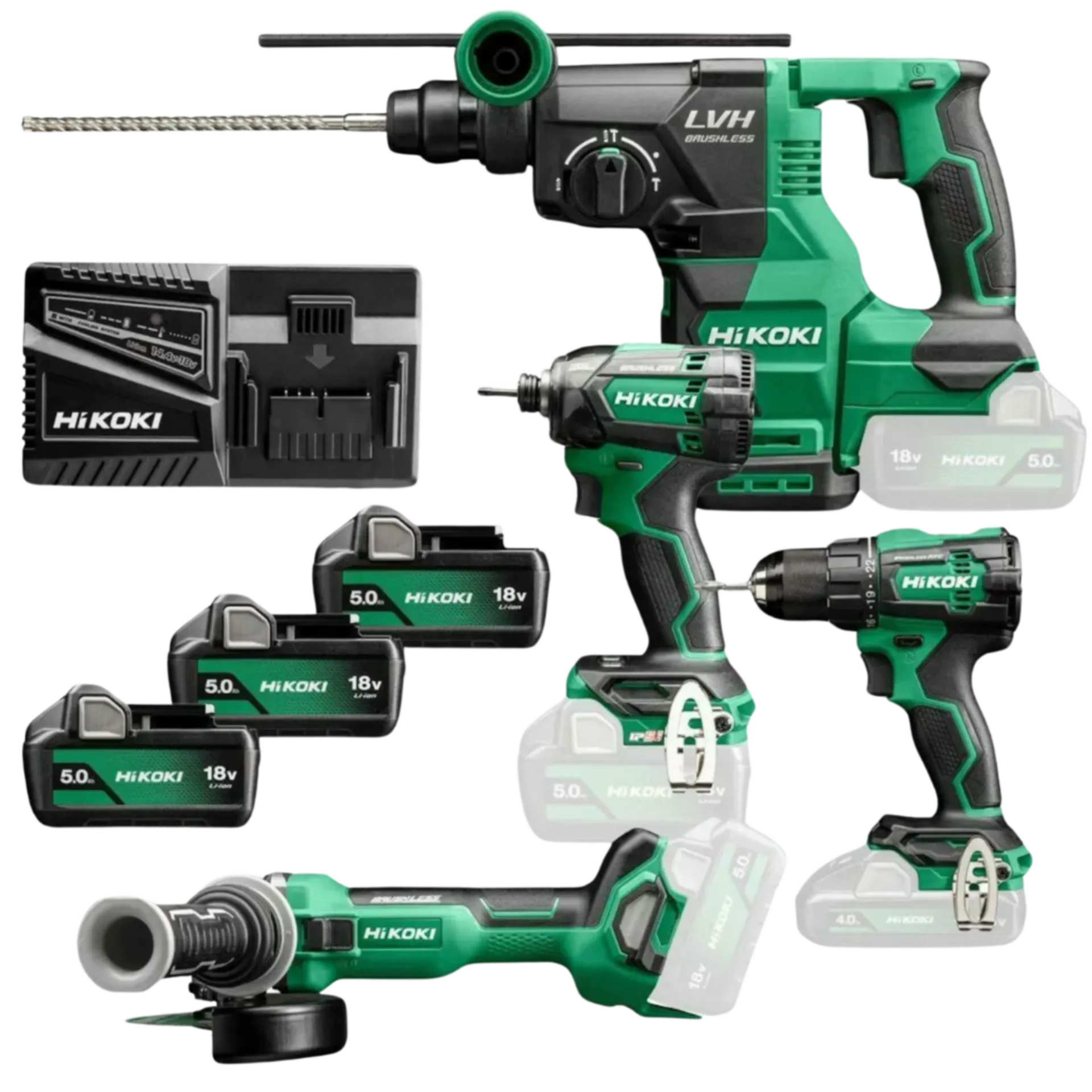 KC18DEWHZ Accu 4-pack 18 V (met 3 accu's)