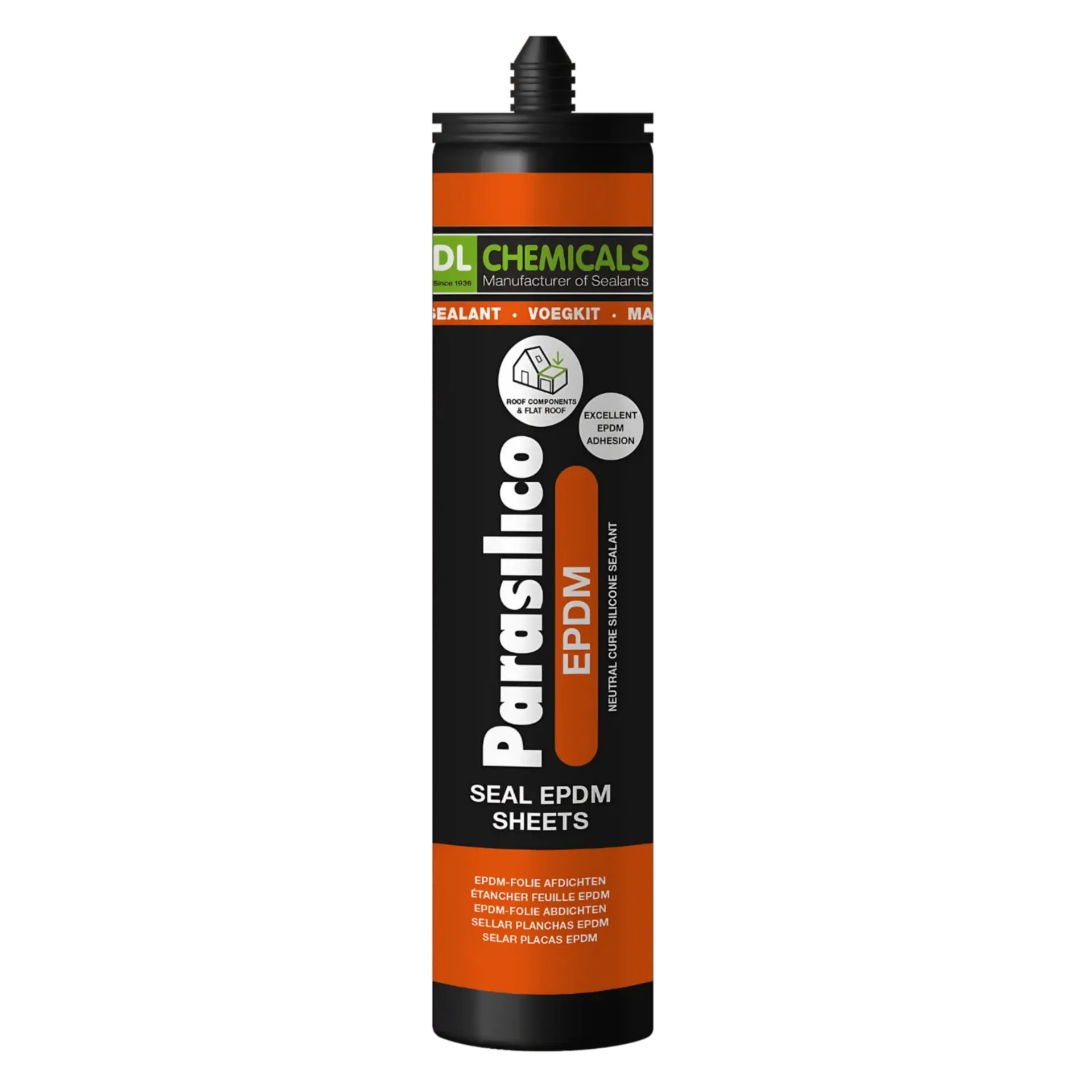 Caoutchouc silicone EPDM* - RAL 9011 noir (cartouche 300 ml)