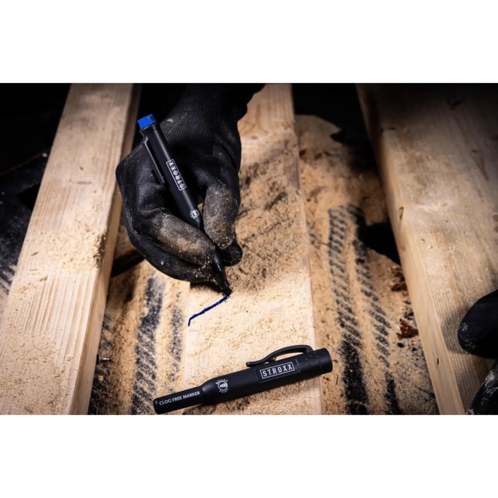 Permanente marker blauw Permanente marker blauw