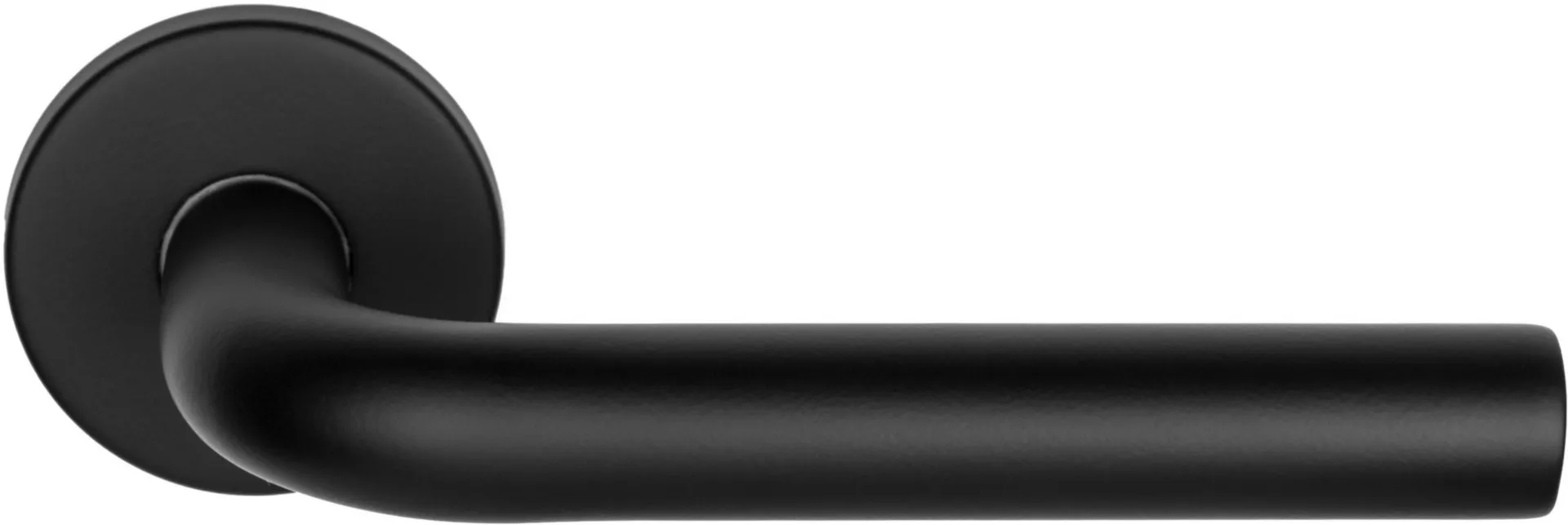 BASICS LB3-19 POIGNéE AVEC RESSORT EN1906 CLASSE 3 SUR ROSACE RONDE NOIR MAT