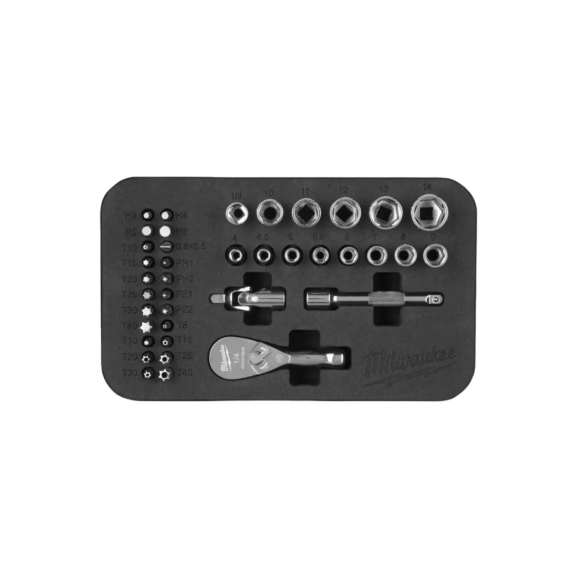 Ratelset 1/4" compact (39-delig)