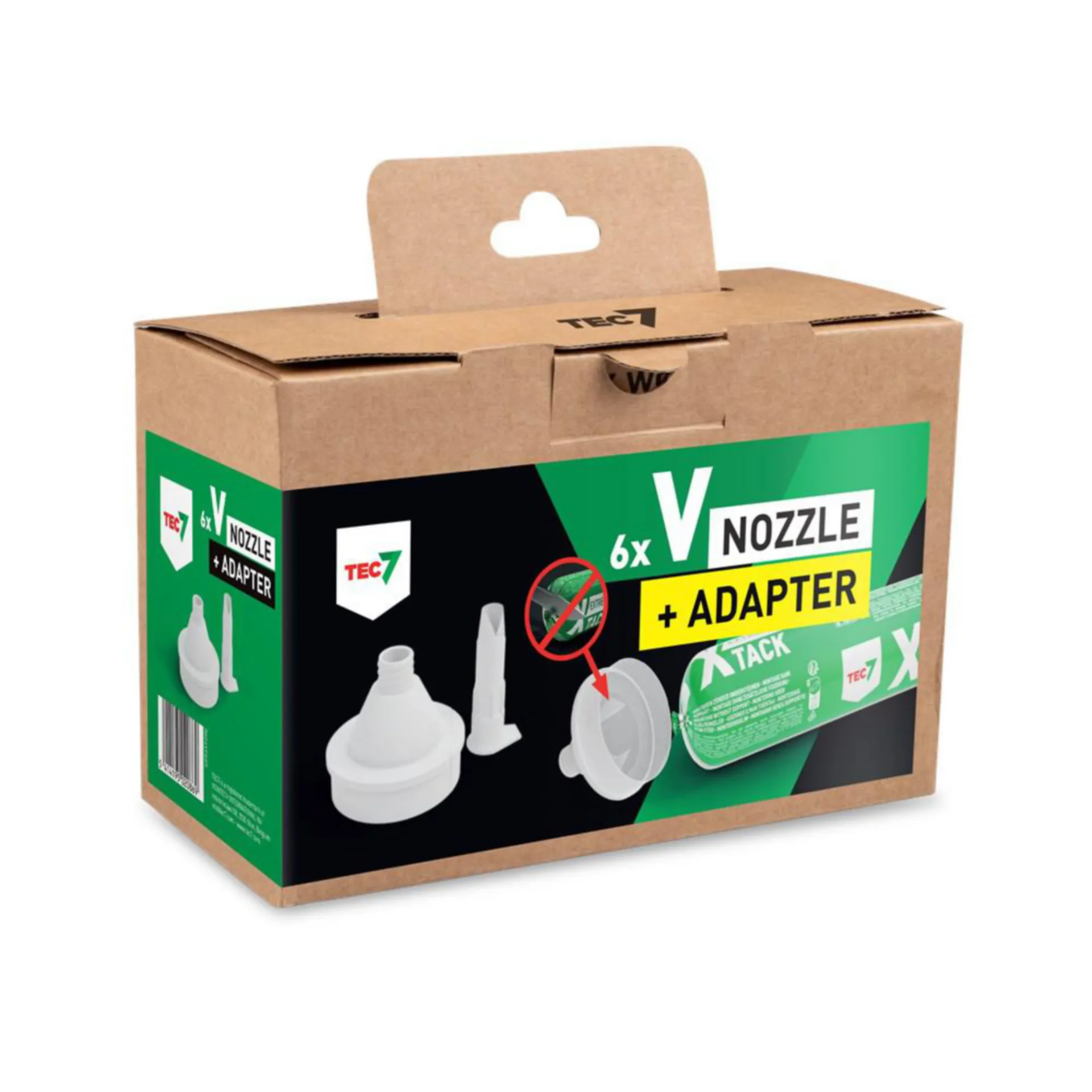 JEU EMBOUTS TYPE V & ADAPTATEURS POUR POCHES 400ML - TEC7 6PCS.