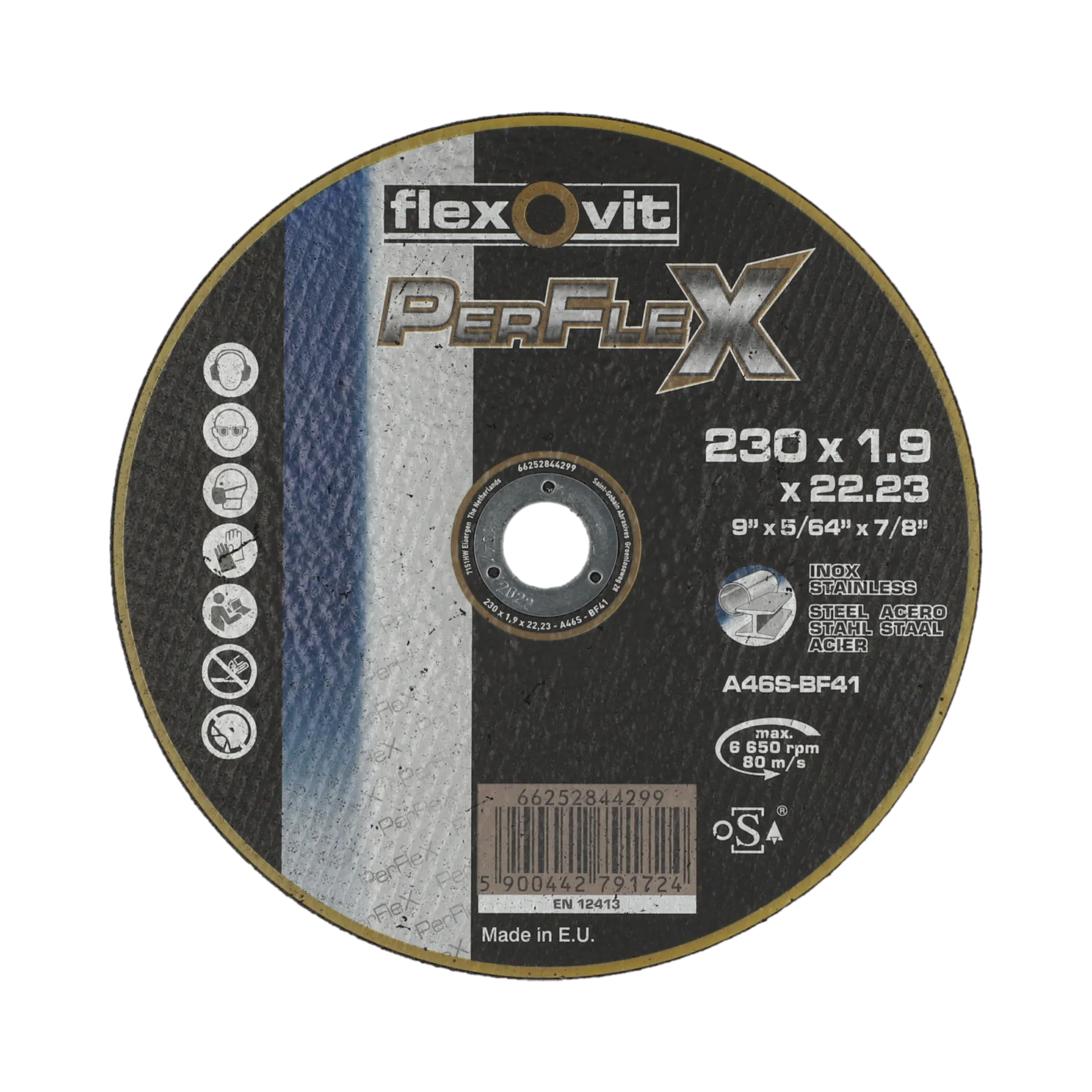 FlexOvit disque à tronçonner pour acier et inox (alésage 22,2 mm)