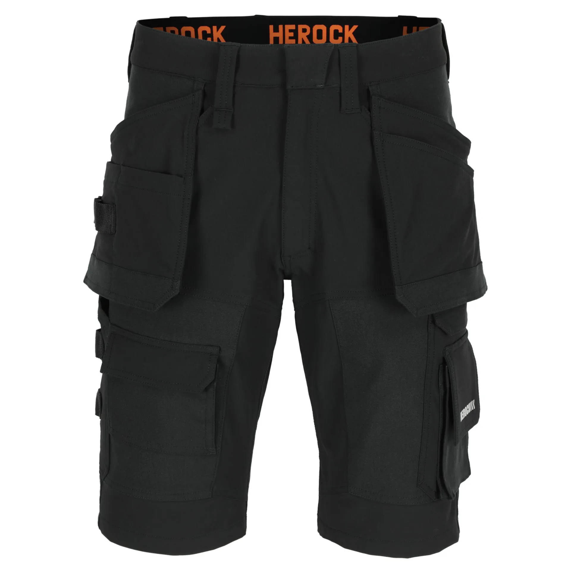 Spoki werkshort bermuda (zwart, maat 48, 4-way stretch)