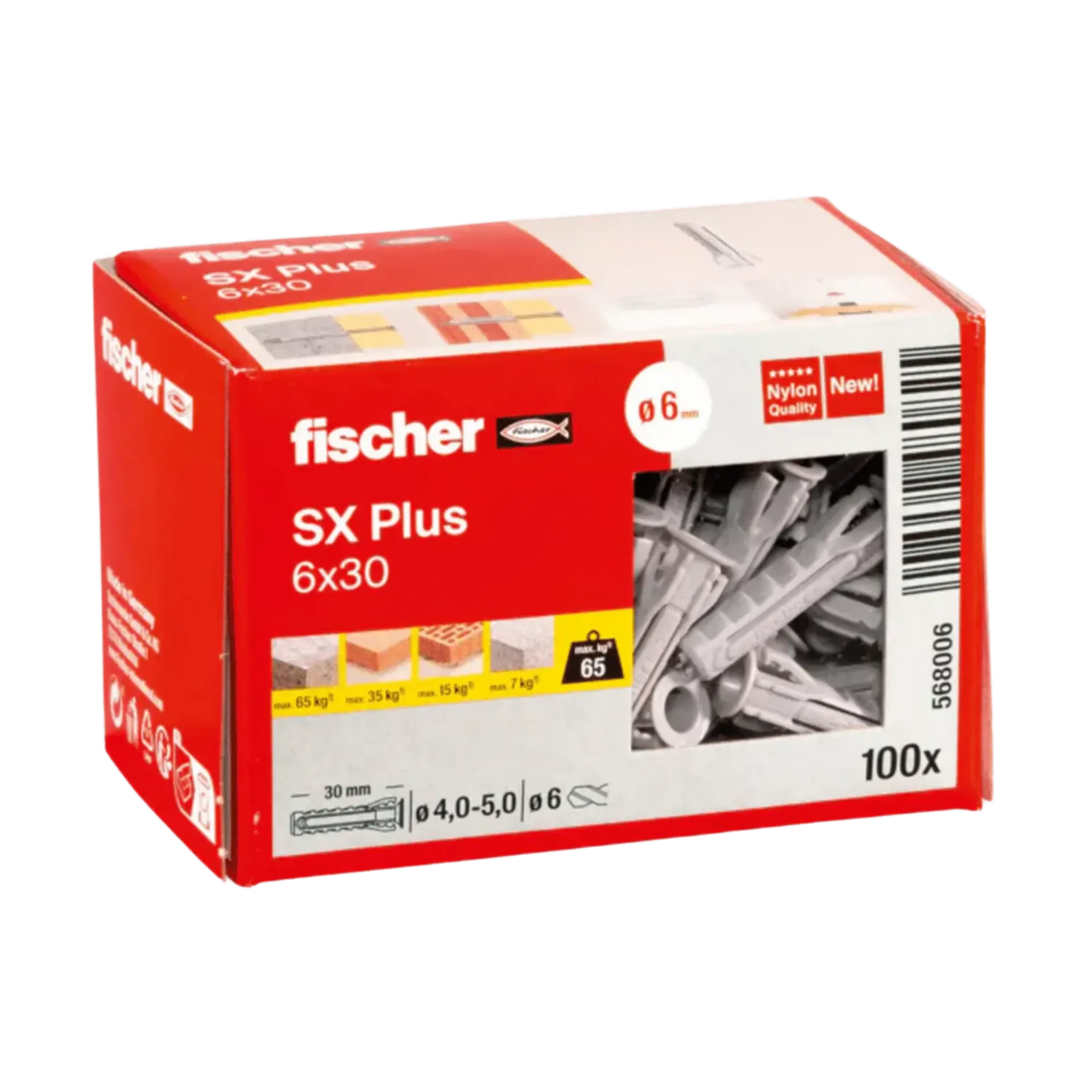 Cheville SX Plus 6 x 30 (100 pièces) Cheville SX Plus 6 x 30 (100 pièces)