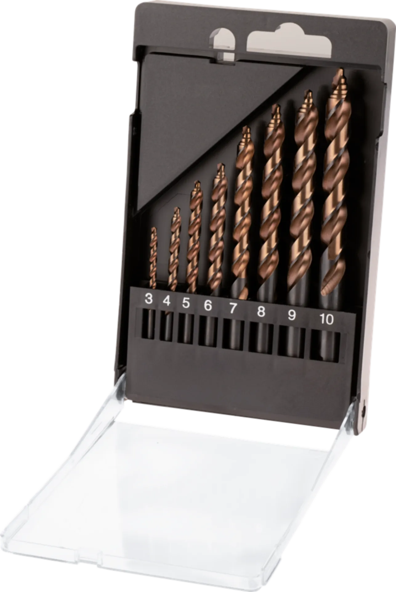 PHANTOM Coffret forets HSS-E DIN 338 Step-point, 3 méplats 11.447 - 3-10x1mm