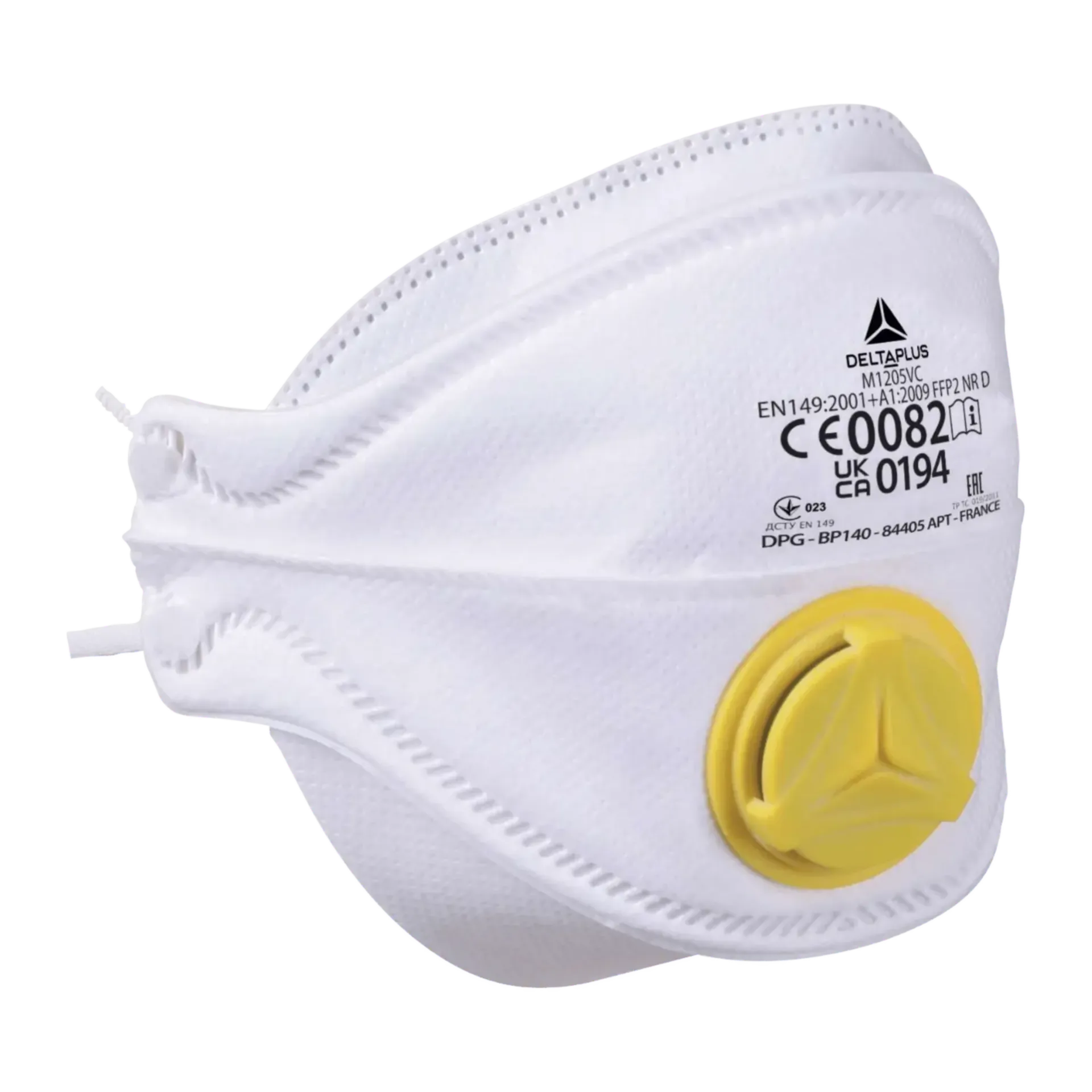 Doos met 10 plooibare wegwerpstofmaskers FFP2 + ventiel Doos met 10 plooibare wegwerpstofmaskers FFP2 + ventiel