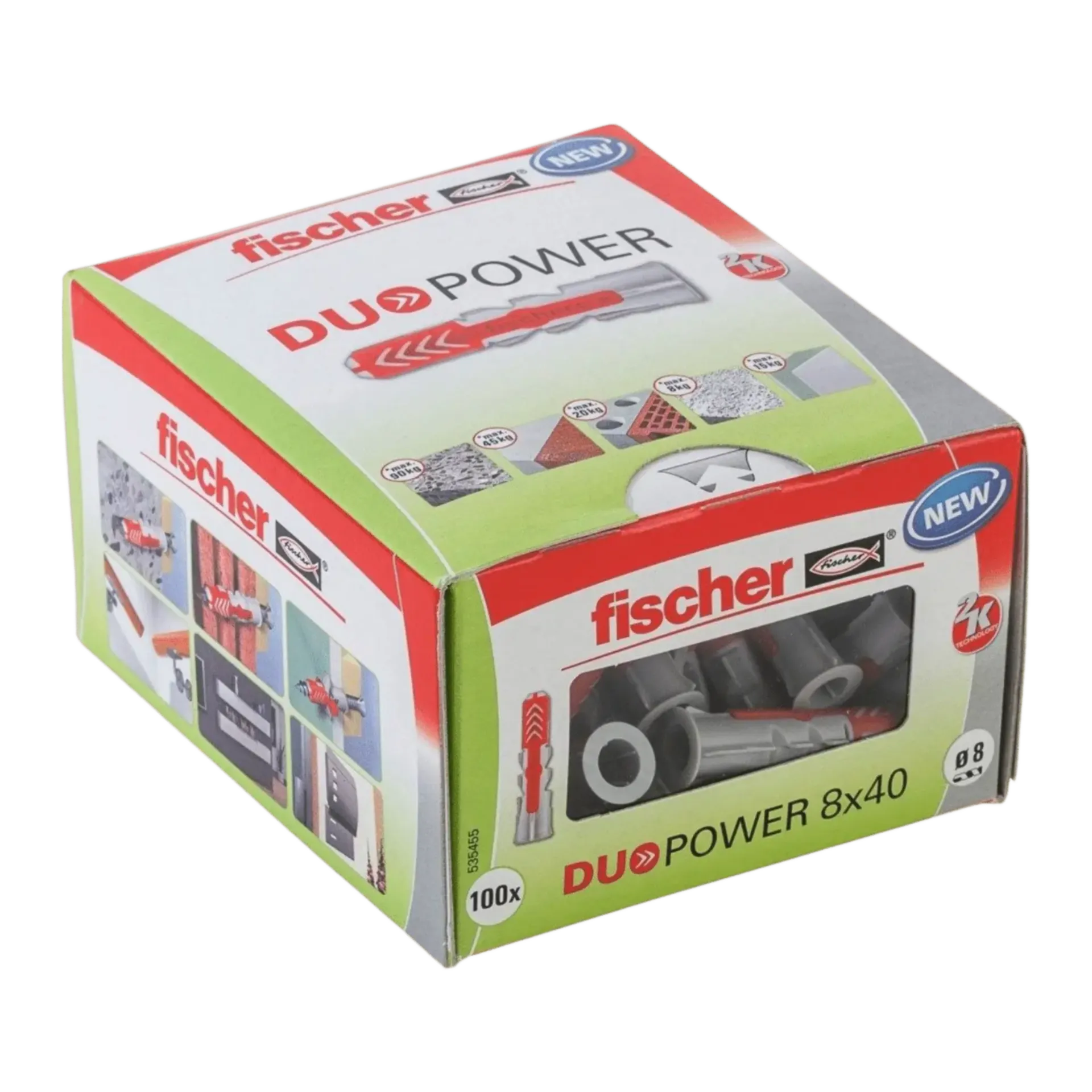 Cheville en nylon Duopower 8X40 (DIY) (100 pièces)