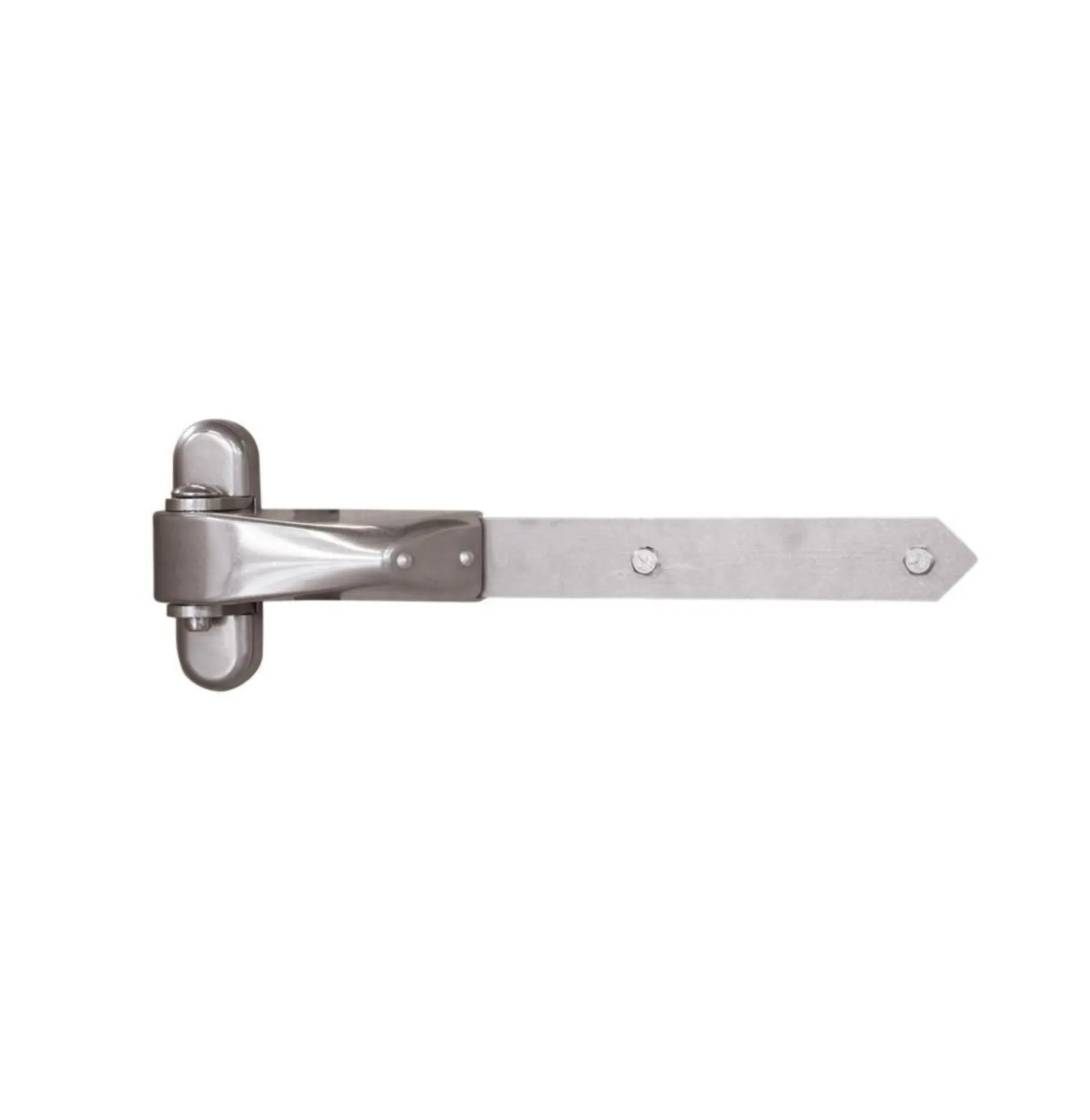 CHARNIERE REGLABLE 4D POUR PORTE BOIS INOX A2 , BRAS CHARNIERE=400MM