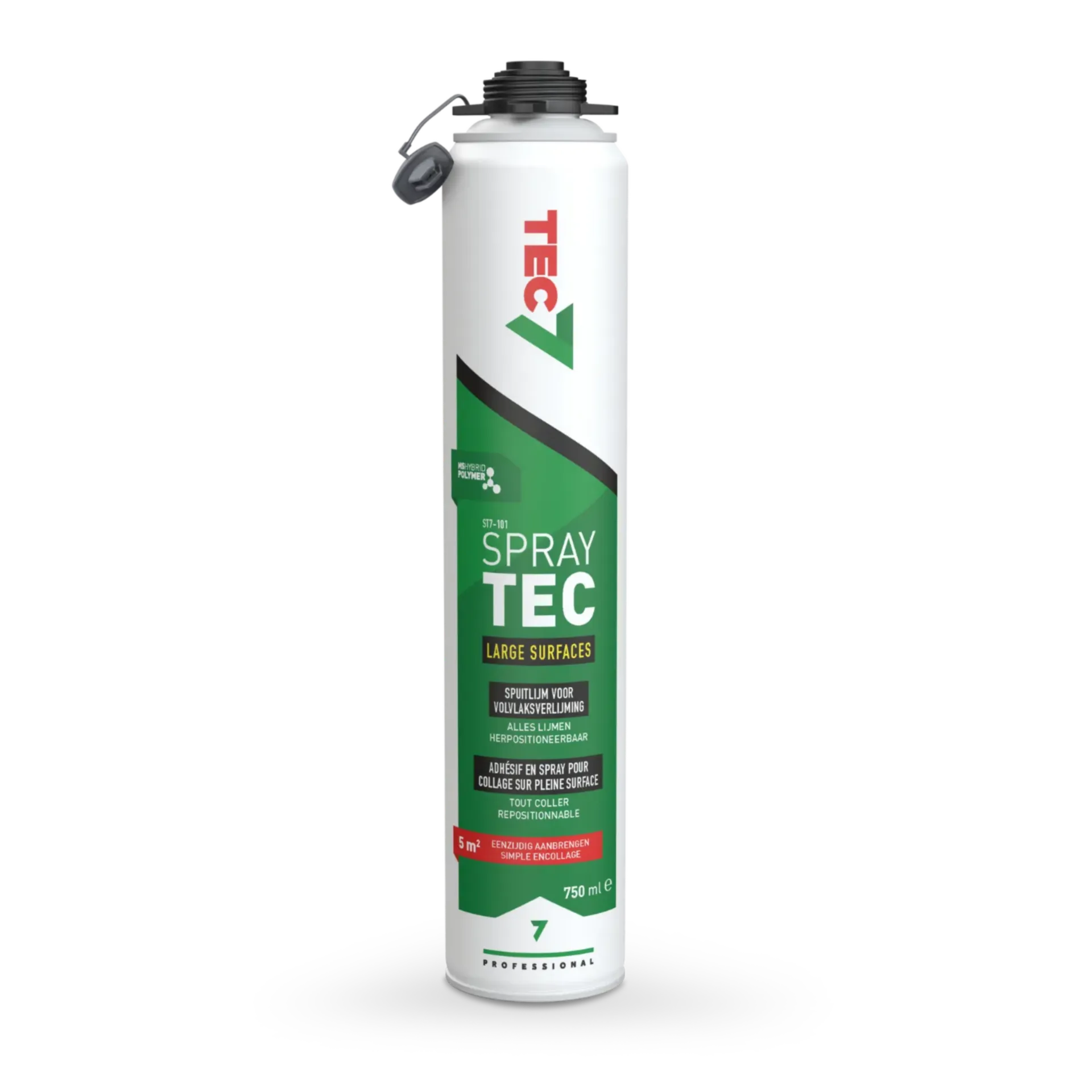 Colle en spray Spraytec ST7-101 pour collage pleine surface - 750ml Colle en spray Spraytec ST7-101 pour collage pleine surface - 750ml