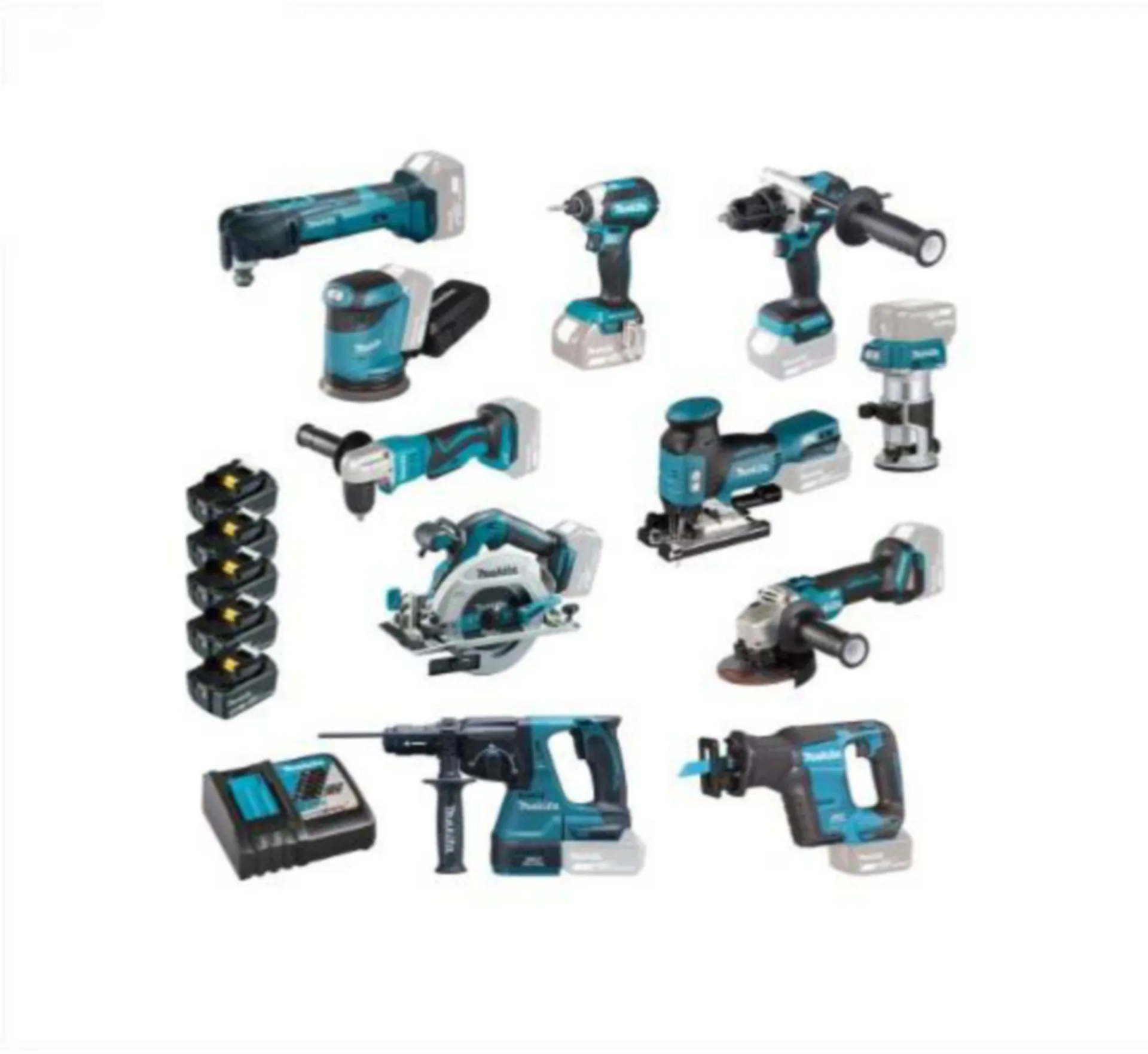 DLX1122JX1 Combiset accu 11 machines 18V (incl. 5 x 5Ah Li-ion)