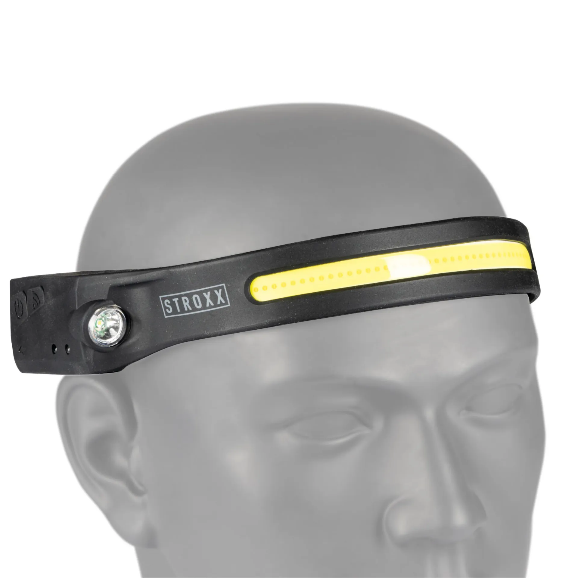 Lampe frontale LED à intensité variable 5W+3W (IP44, capteur, 300 lumens)