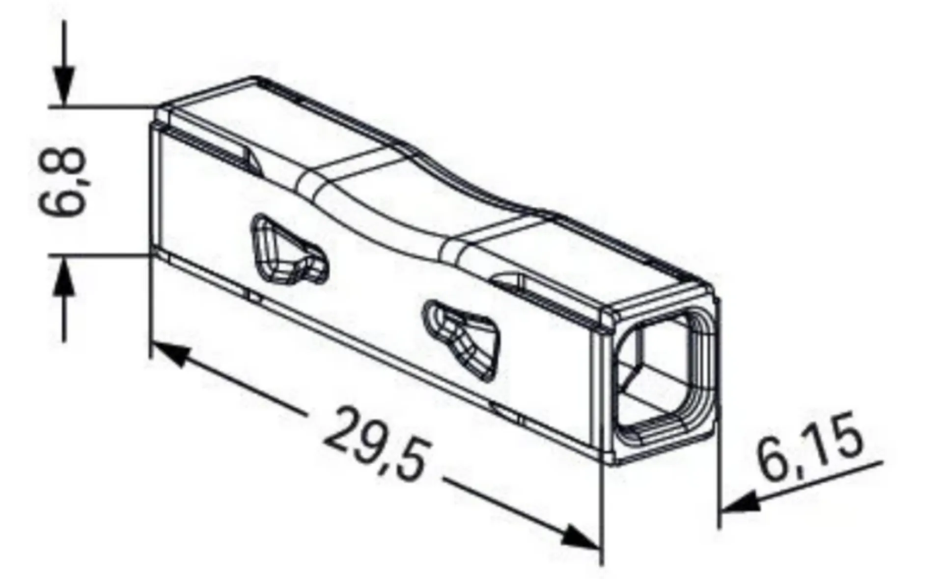 PUSH WIRE INLINE - 0,75-4MM²    TRANSPARENT /100