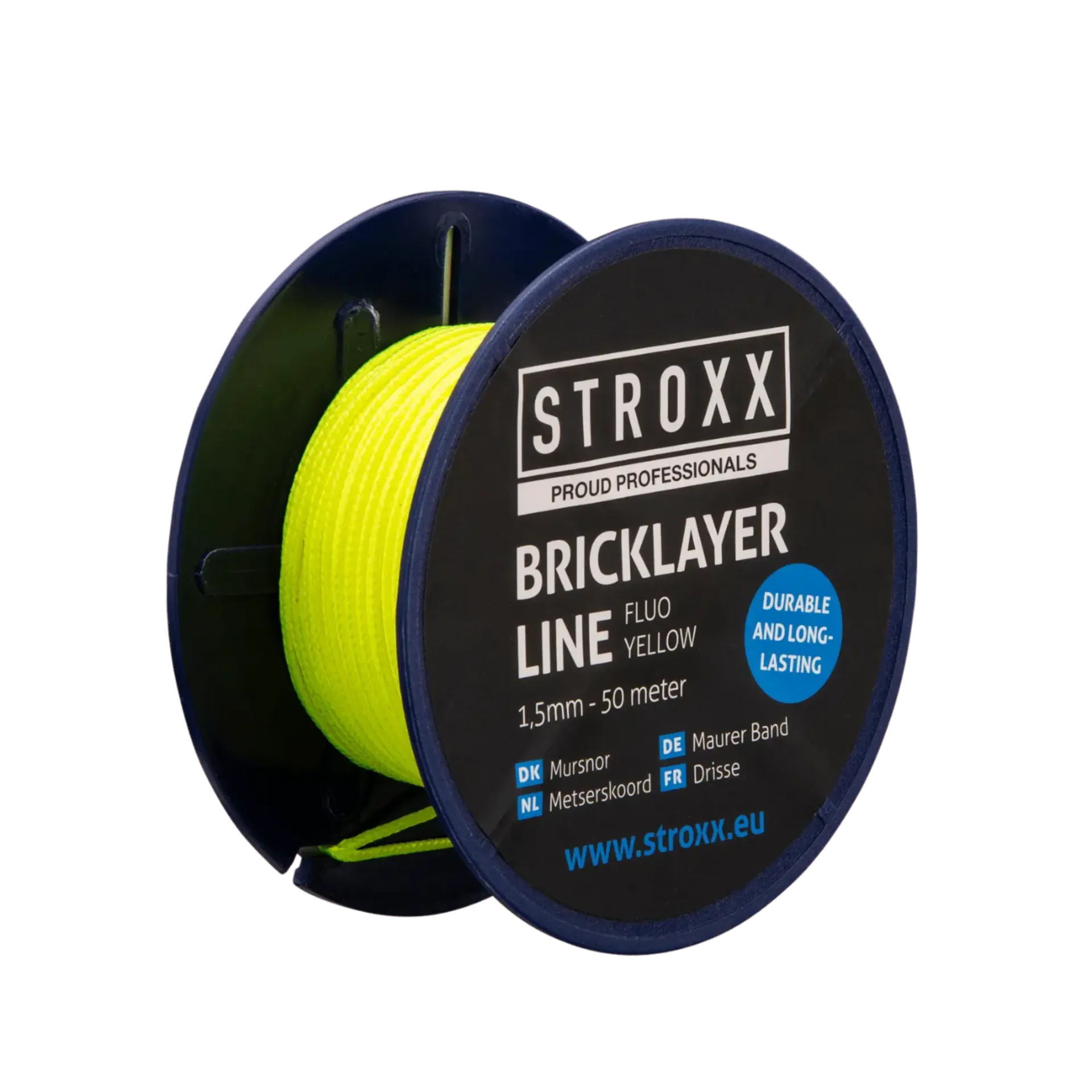 Metserskoord fluo geel 1,5mm - 50 meter - breekkracht: 50kg Metserskoord fluo geel 1,5mm - 50 meter - breekkracht: 50kg