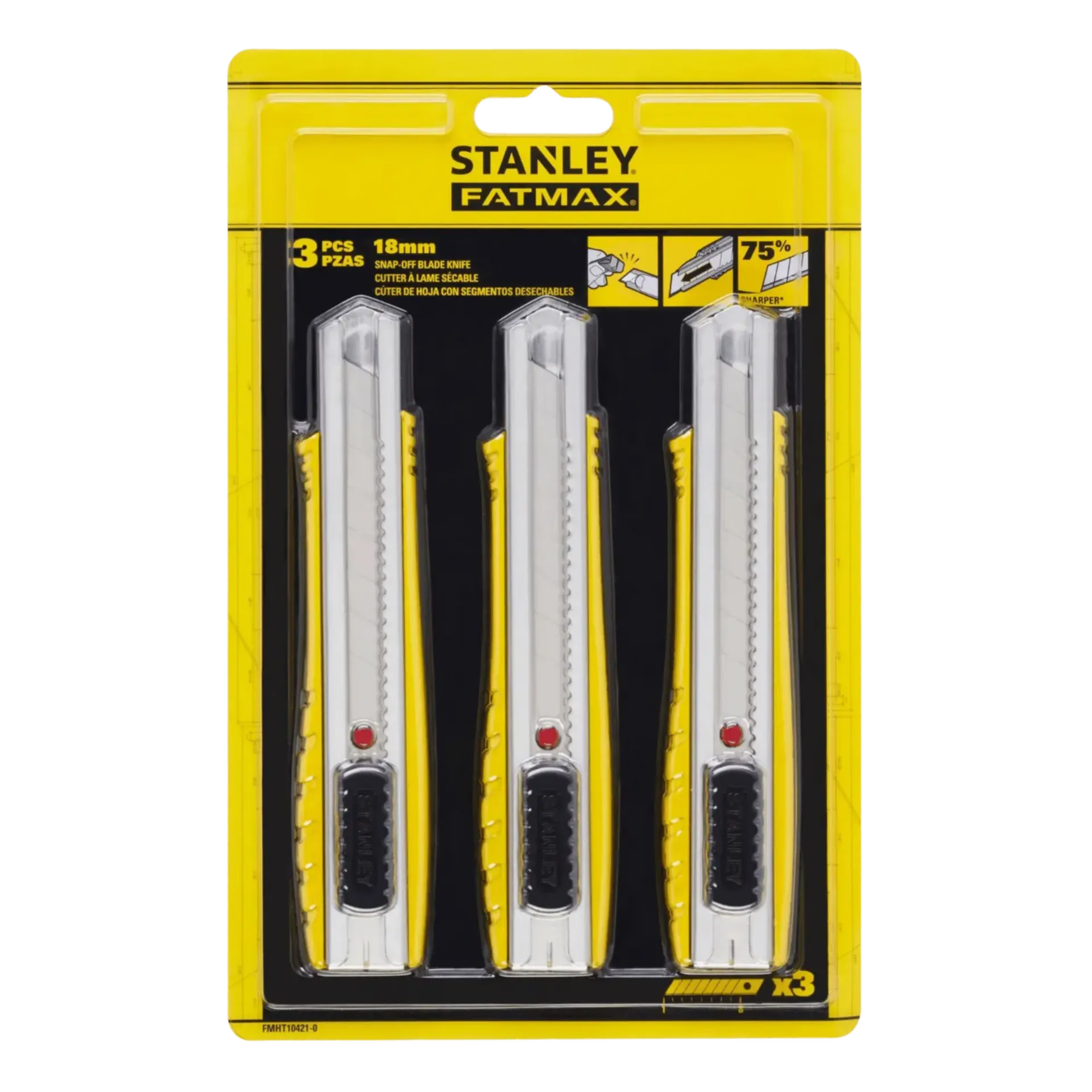 Tripack Fatmax afbreekmes metaal 18 mm - FMHT10421-0