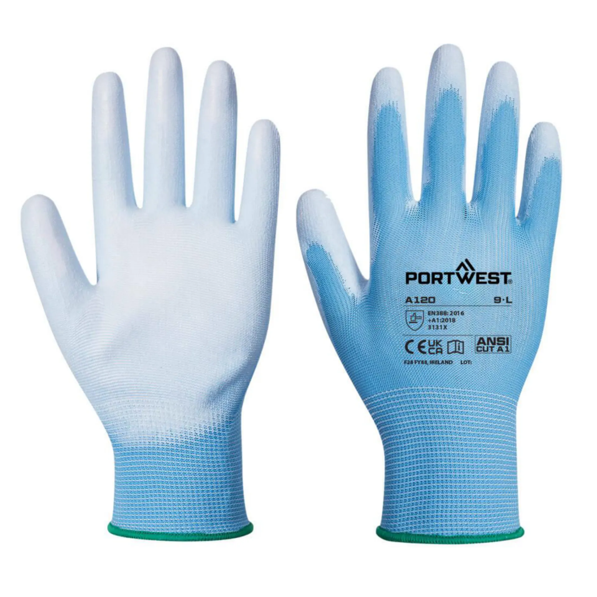 A120 - PU PALM GANTS - BLEU - M