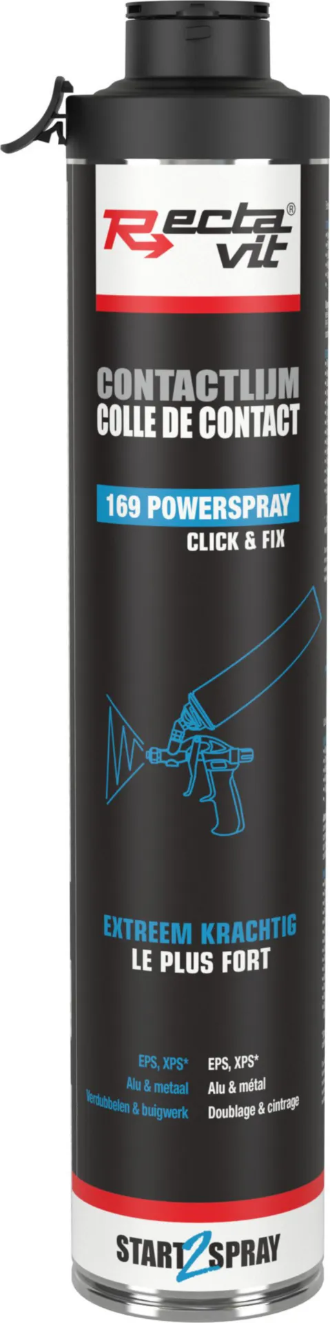 Rectavit 169 Powerspray transparant spuitlijm-contactlijm (Click & Fix)