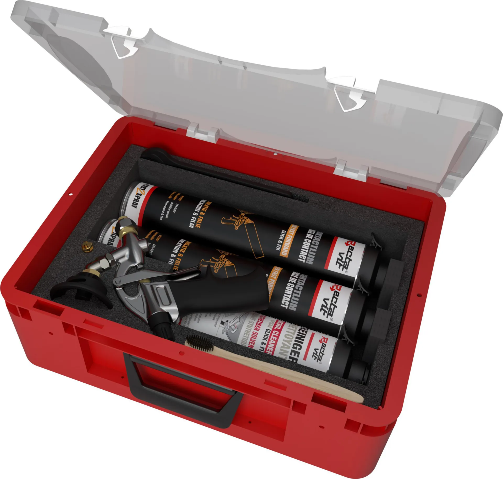 Kit de démarrage complet pour colle de contact pulvérisable - 2 x 750 ml