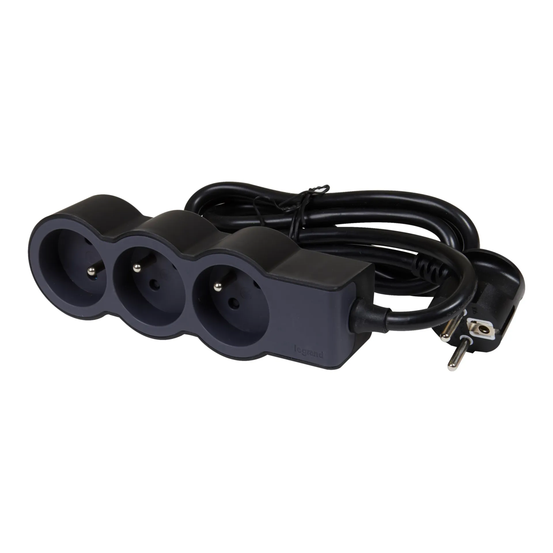 BLOC MULTIPRISES STAN 3X(2P+T) AVEC TERRE - CORDON 3 M - NOIR