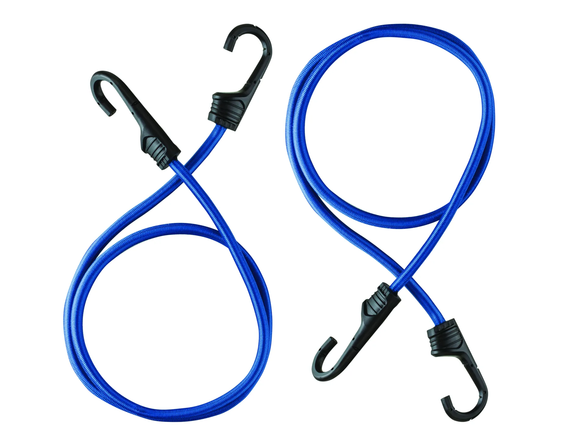 101-014 Elastisch koord met 2 haken 150 cm (ø 8 mm, rood, 2-pack)