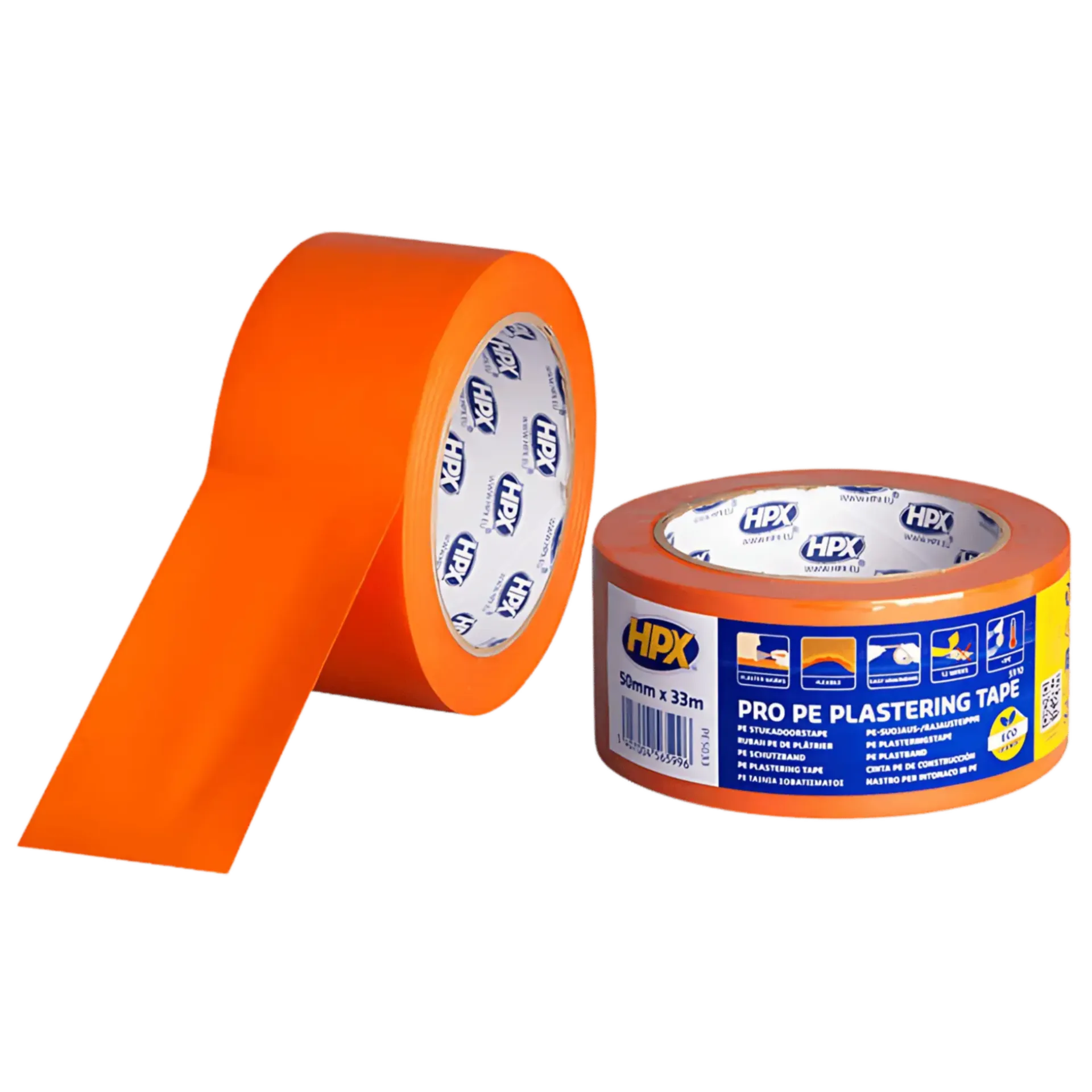 Ruban adhésif PE - orange 50 mm x 33 m
