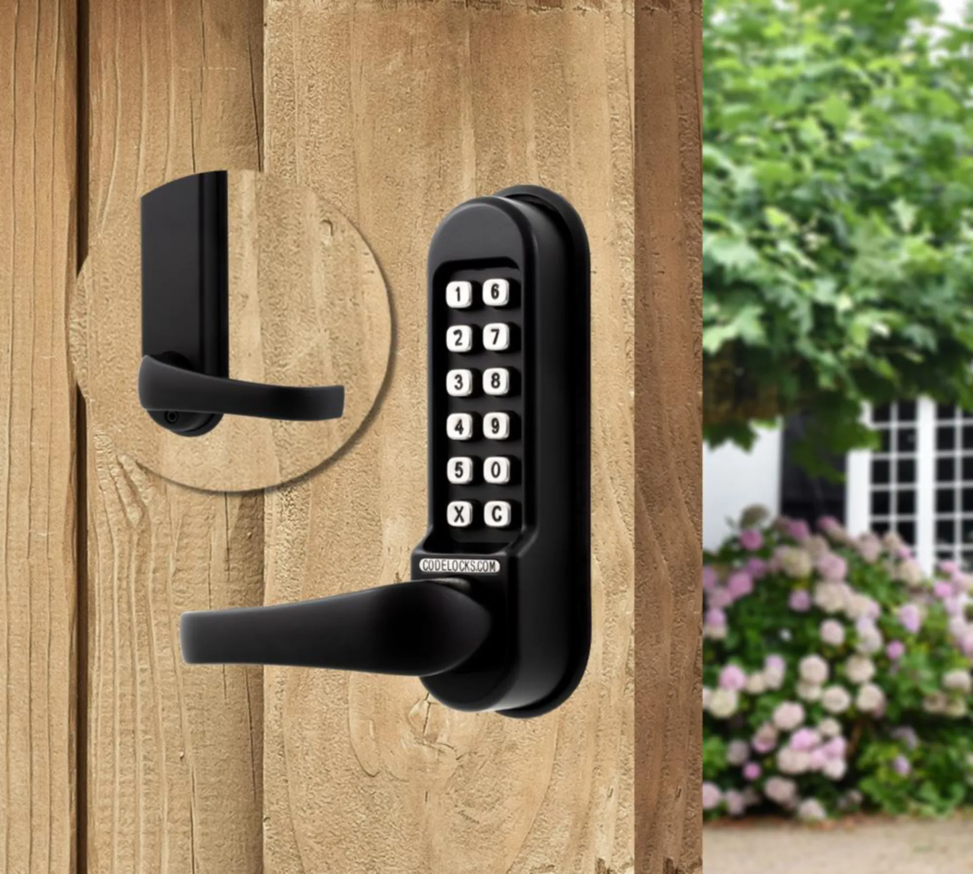 Serr à code mech CODELOCKS CL500 plq avant & arrière code free marine grade noir
