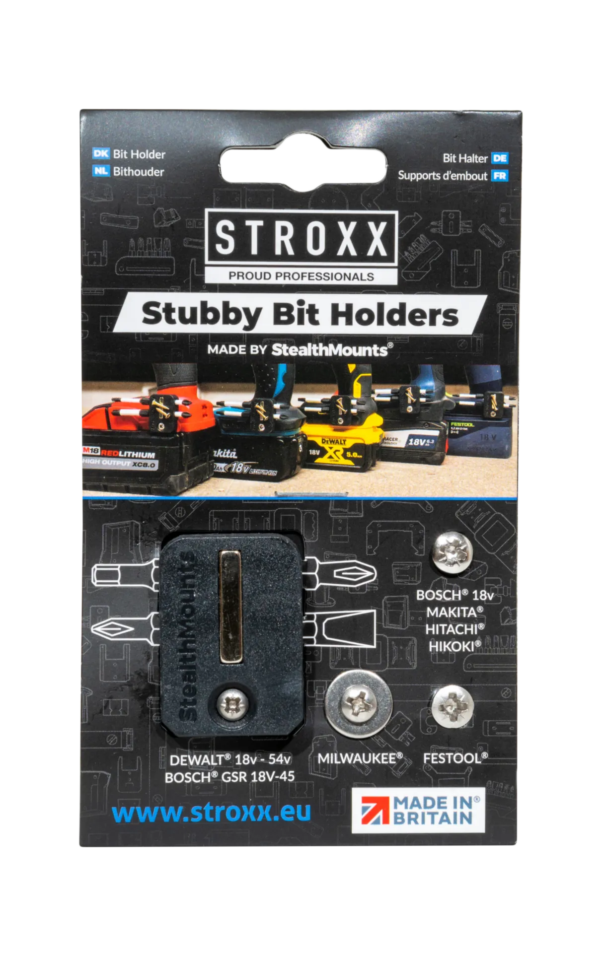 STROXX Bitshouder (geschikt voor Makita, DeWalt, Milwaukee, Bosch, Festool)