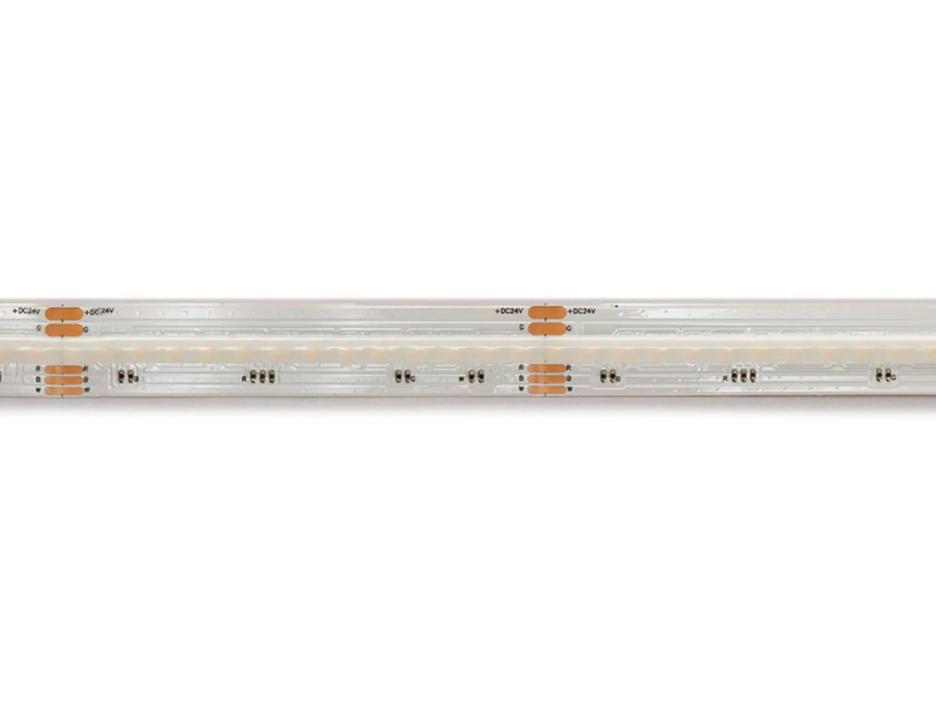 Cob rgb + 2700K licht ledstrip - 896leds/m - 5m -10mm - 24VDC - IP20 - 16,8W/m