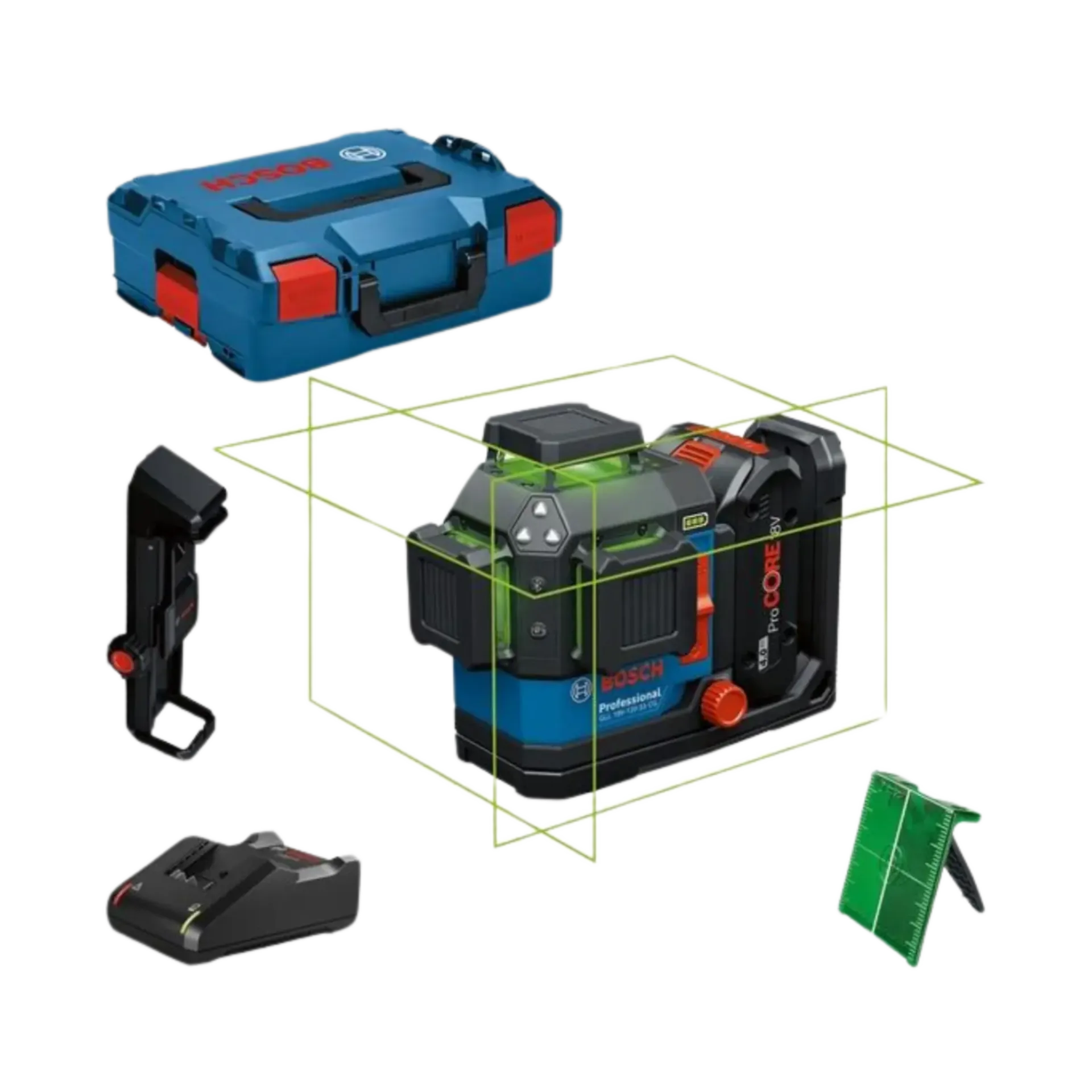 Lijnlaser GLL 18V-120-33 CG (1x ProCore18V 4,0 Ah, GAL 18V-40 snellader)