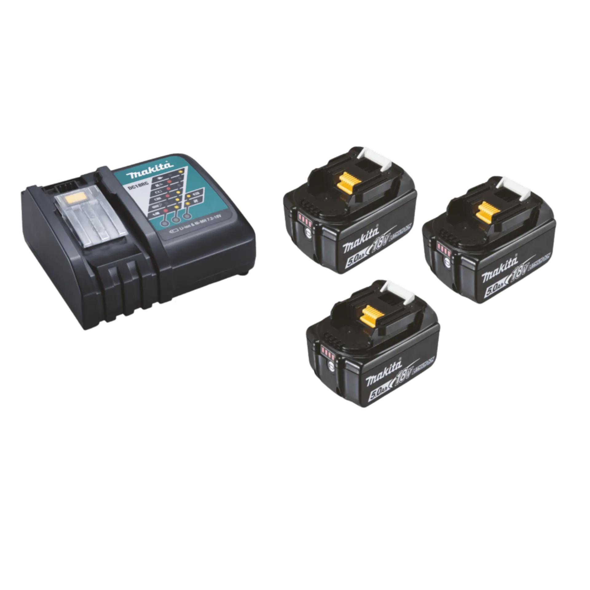 Combiset Accu 7-pack DLX7030T3J (18V - 3 x 5 Ah Li-Ion)