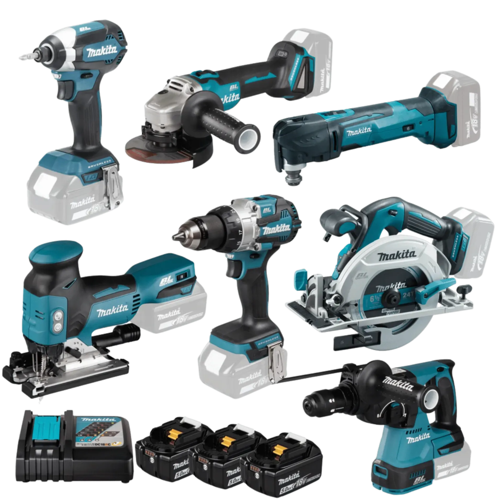 Combiset Accu 7-pack DLX7030T3J (18V - 3 x 5 Ah Li-Ion) Combiset Accu 7-pack DLX7030T3J (18V - 3 x 5 Ah Li-Ion)