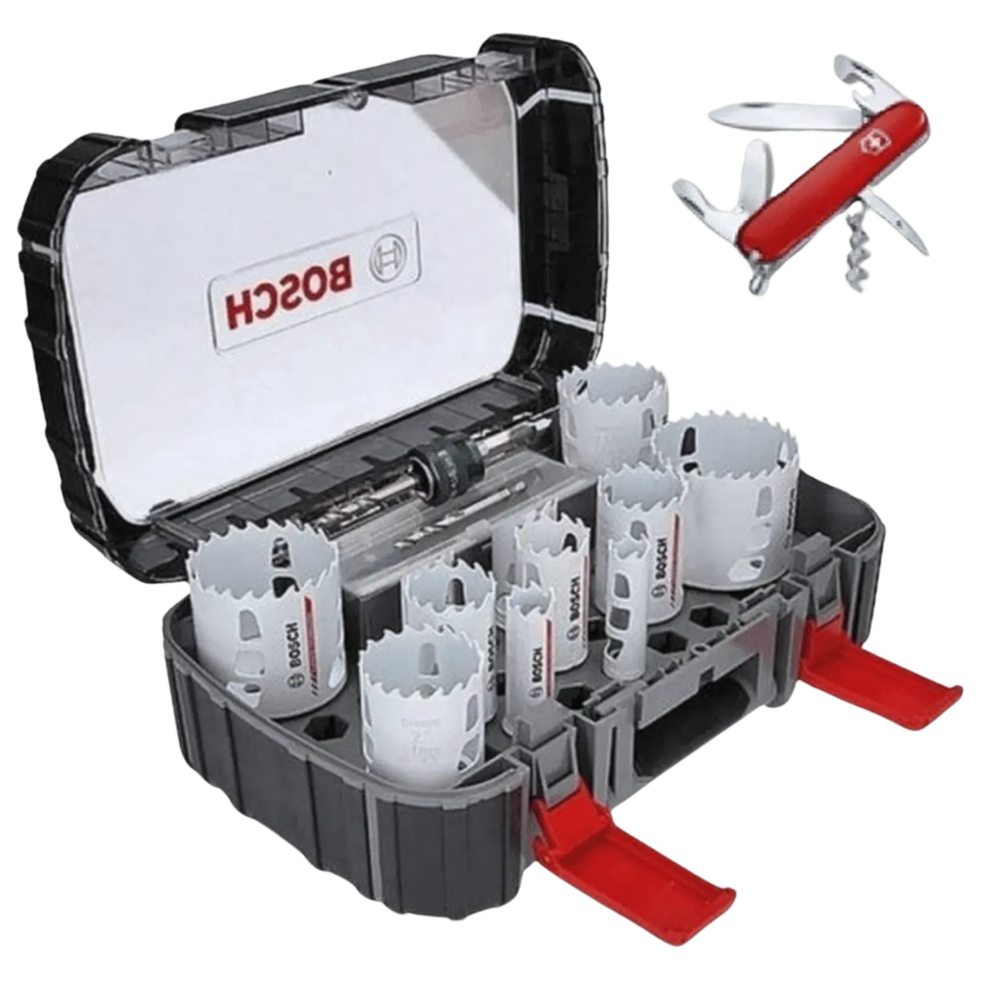 Coffret de scies-cloches 14 pièces + couteau victorinox