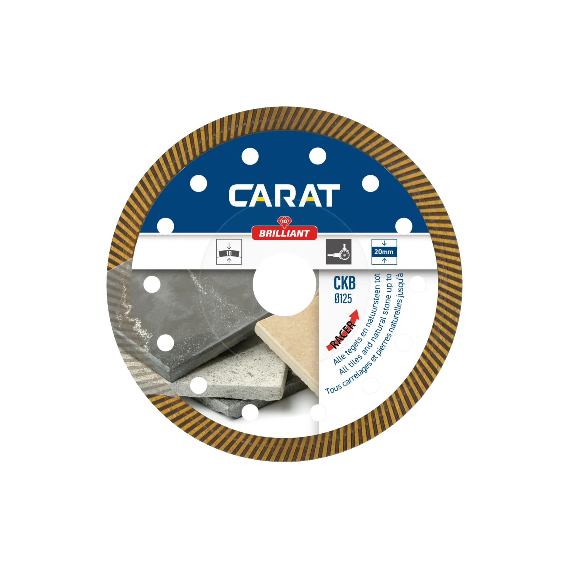 Disque diamant pour carrelage/pierre naturelle 125 x 22,2 CKB Racer Disque diamant pour carrelage/pierre naturelle 125 x 22,2 CKB Racer