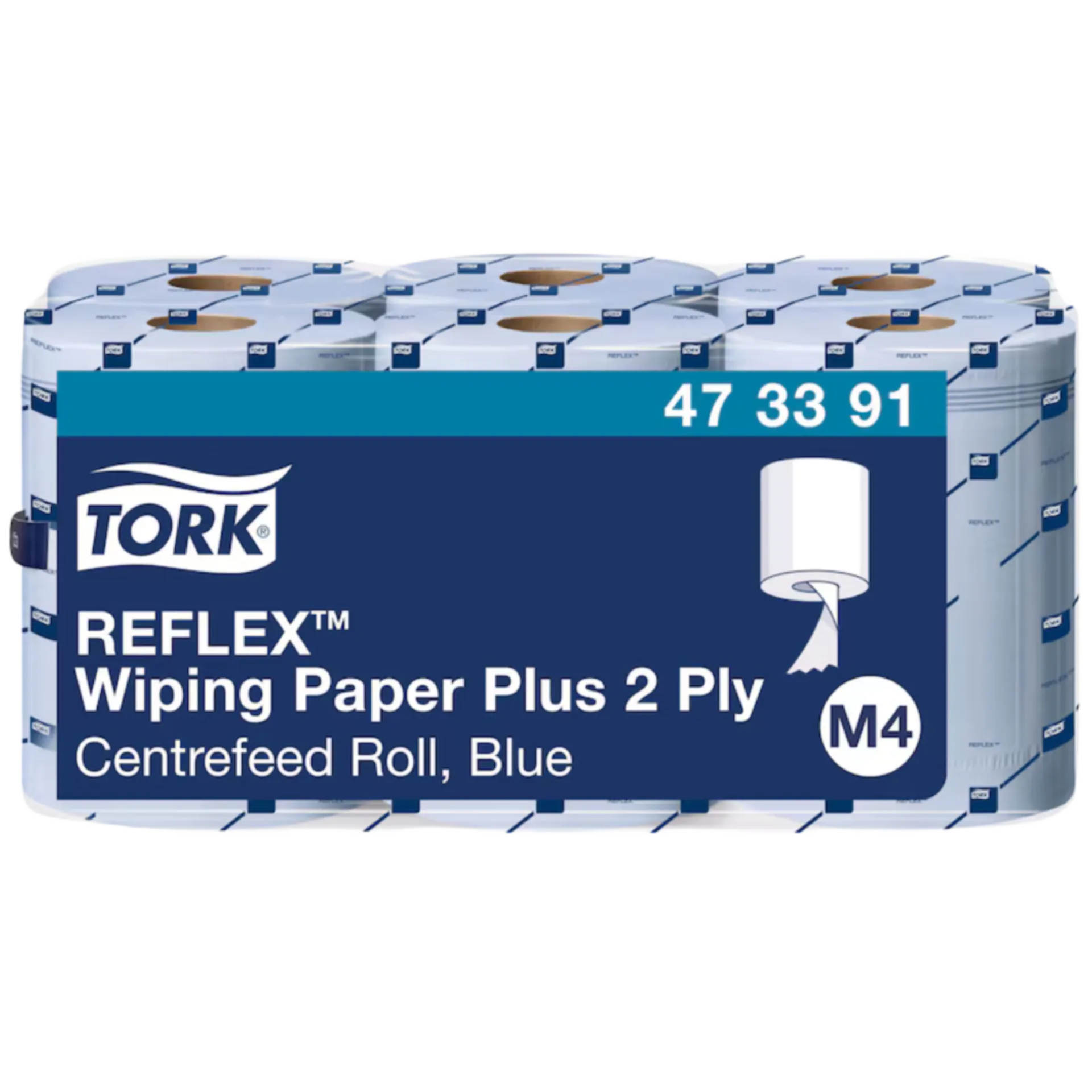 Poetspapier M4 blauw 2-laags (6 rollen)