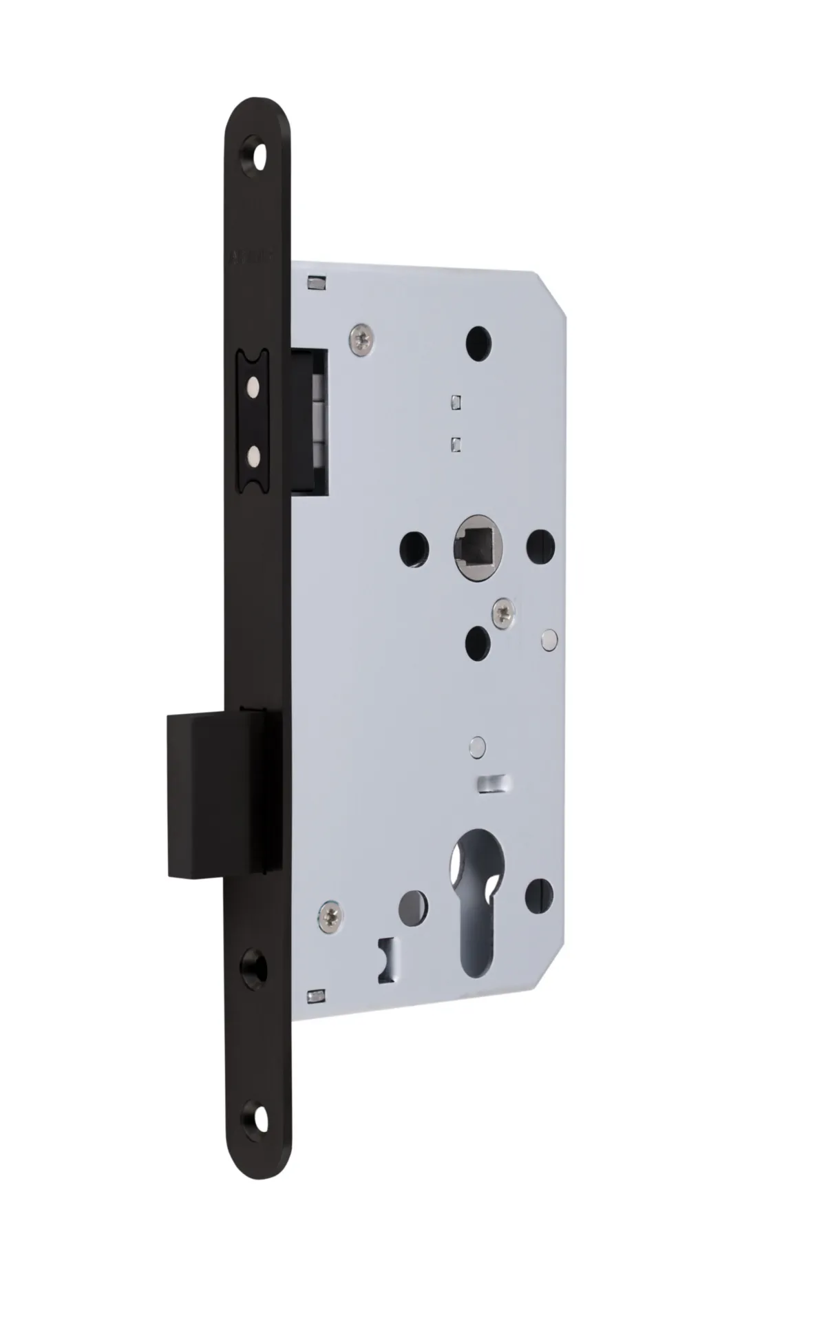 Artitec serrure à larder magnétique PC72 (têtière inox noir arrondie 20 mm)