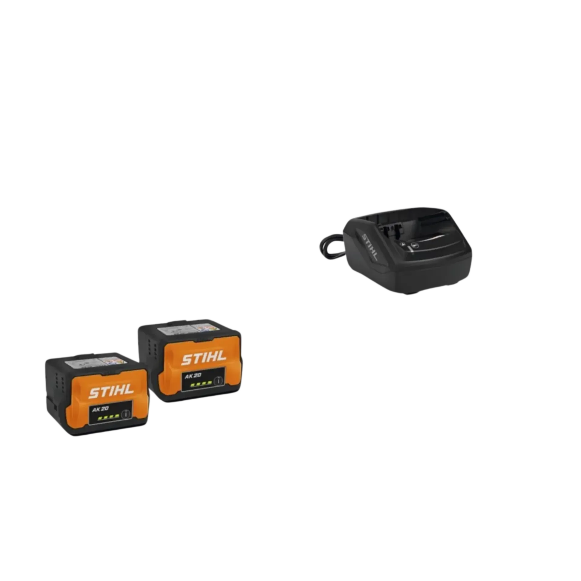 Kit de démarrage AK 20+ (y compris 2 batteries/chargeur) Kit de démarrage AK 20+ (y compris 2 batteries/chargeur)