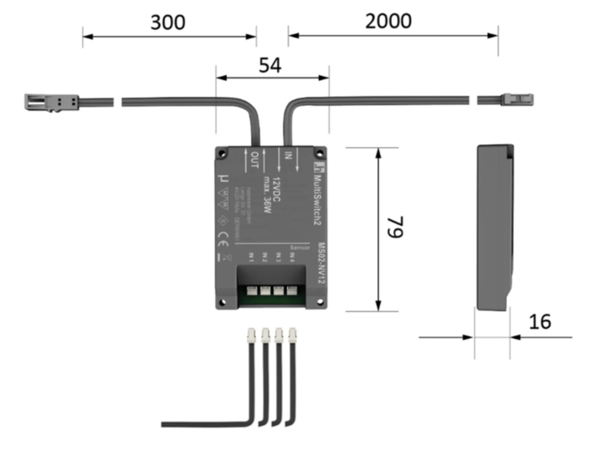 Hettich Versa Fix verlichtingsset (5 m, warmwit, 30 watt, incl. schakeling en multi switch)