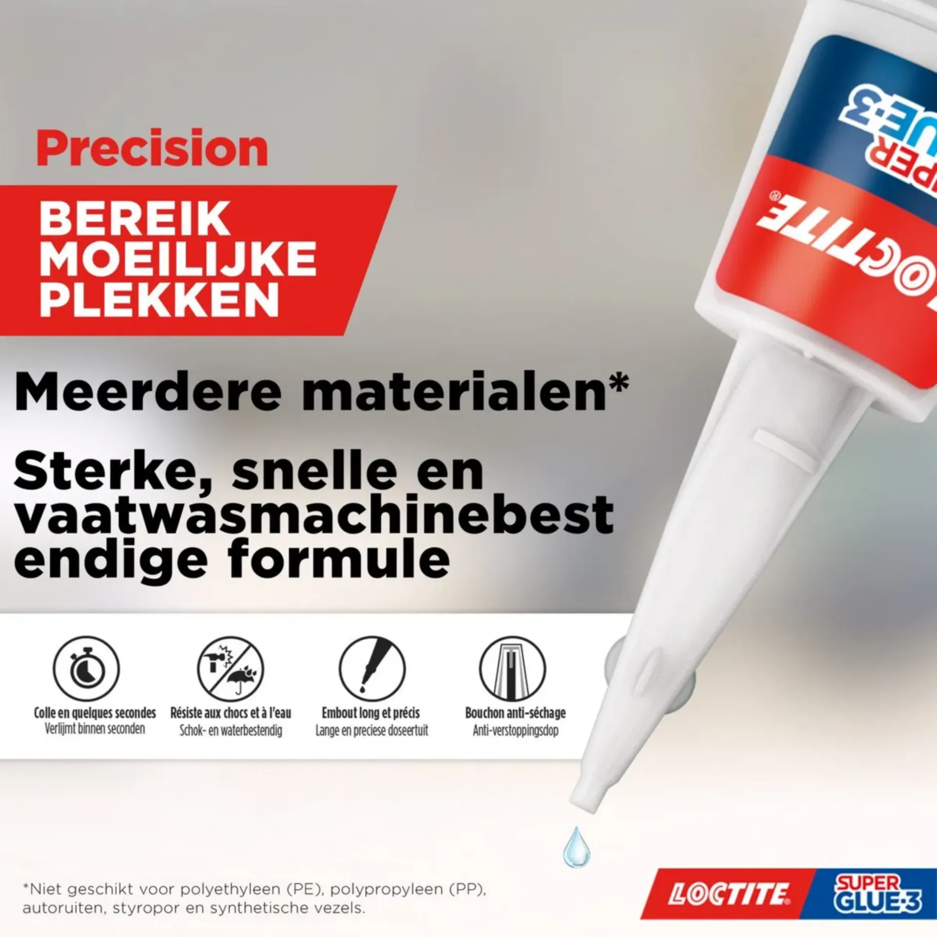 Carte blister de précision colle super 5 grammes Carte blister de précision colle super 5 grammes