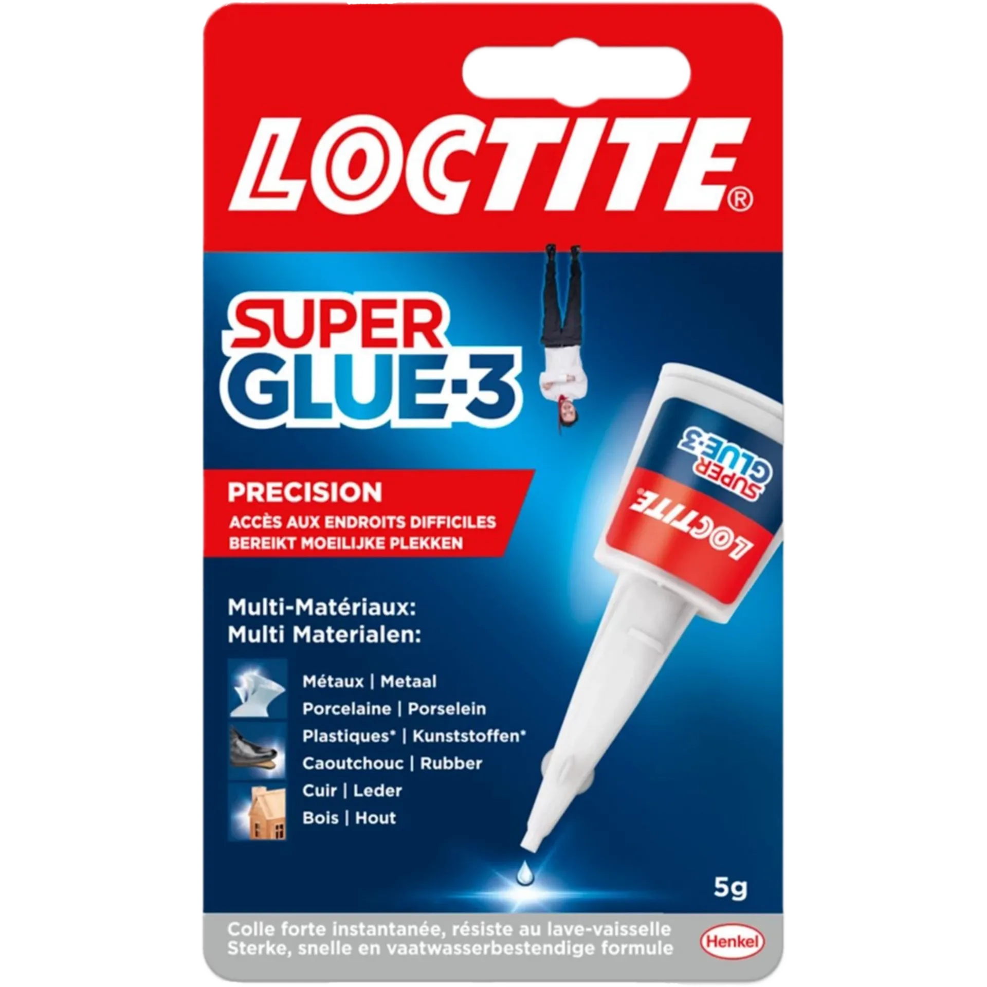 Carte blister de précision colle super 5 grammes Carte blister de précision colle super 5 grammes