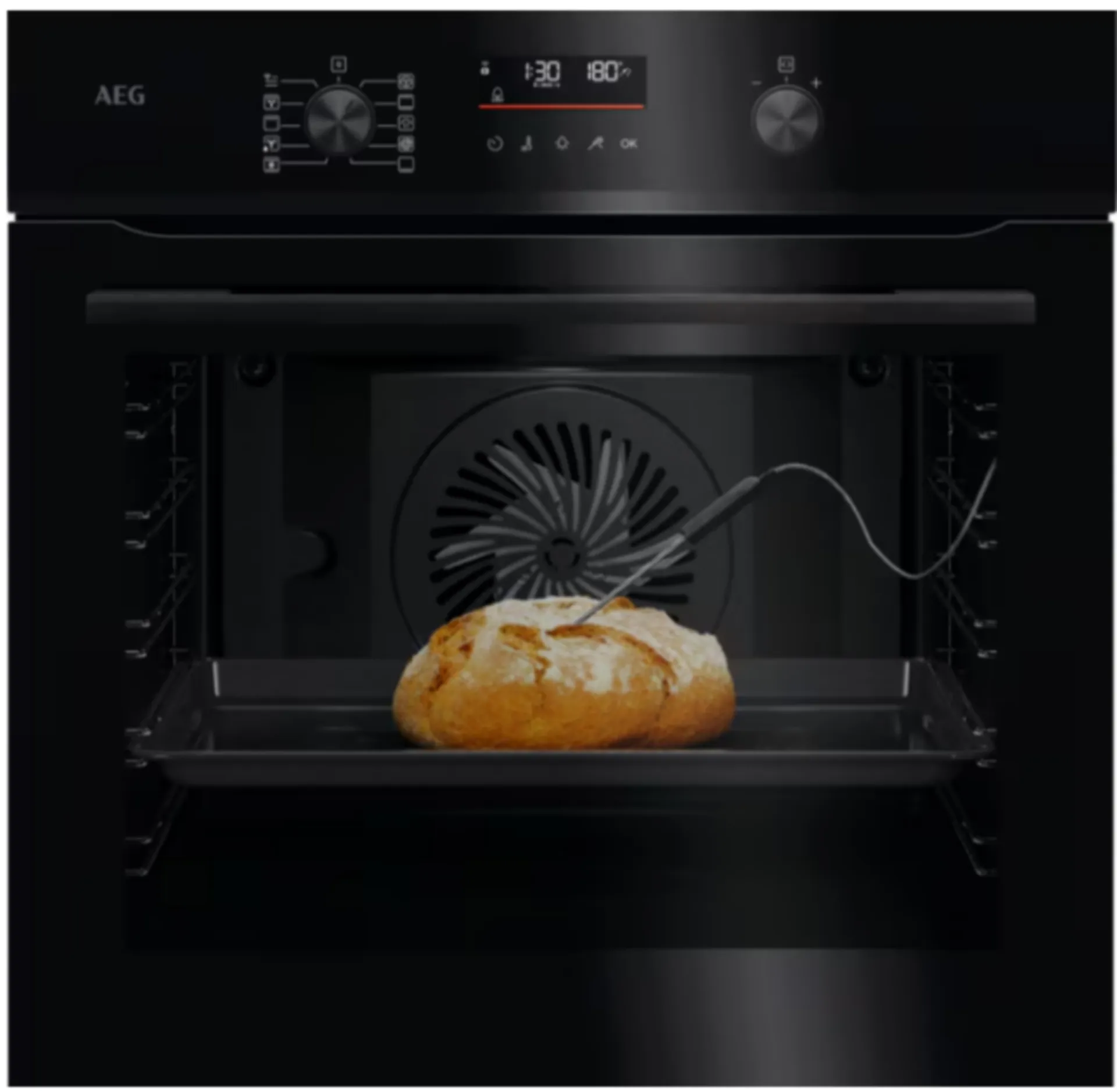 NBA5P521AB Inbouwoven 3500W (SteamBake, pyrolyse, 71L, ProBlackLine, A+)