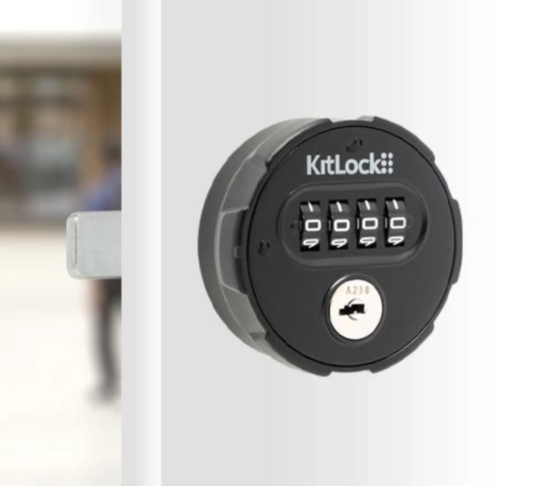 Mechanisch cijferslot CODELOCKS KITLOCK KL10 PRIVATE rond zwart