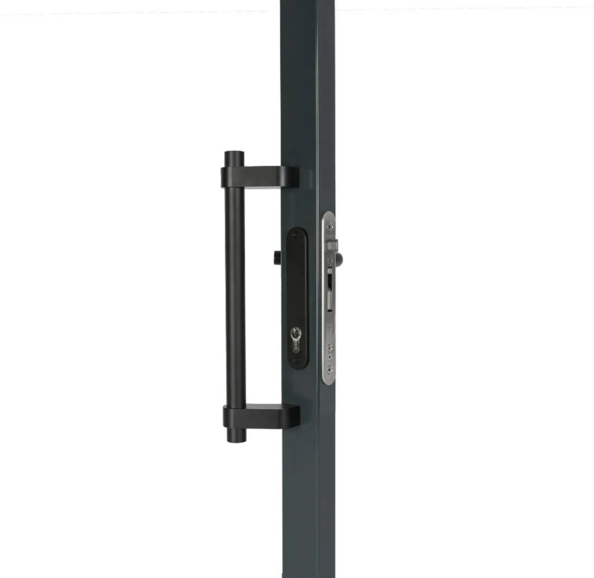 Deurgreep LOCINOX vast 60° L=365mm enkelzijdig alu ano zwart RAL9005